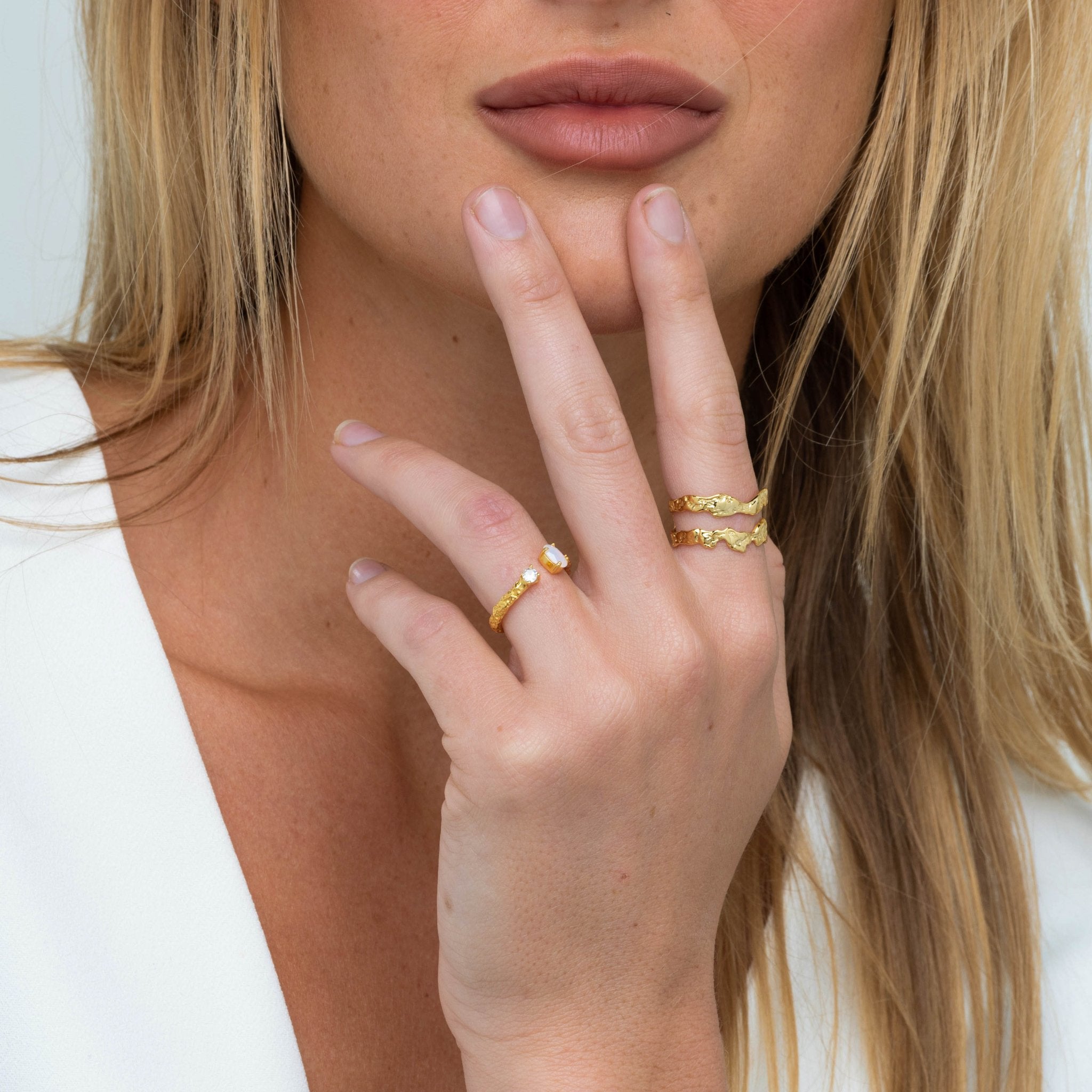 Molten Opal Open Ring - Camile & Stone