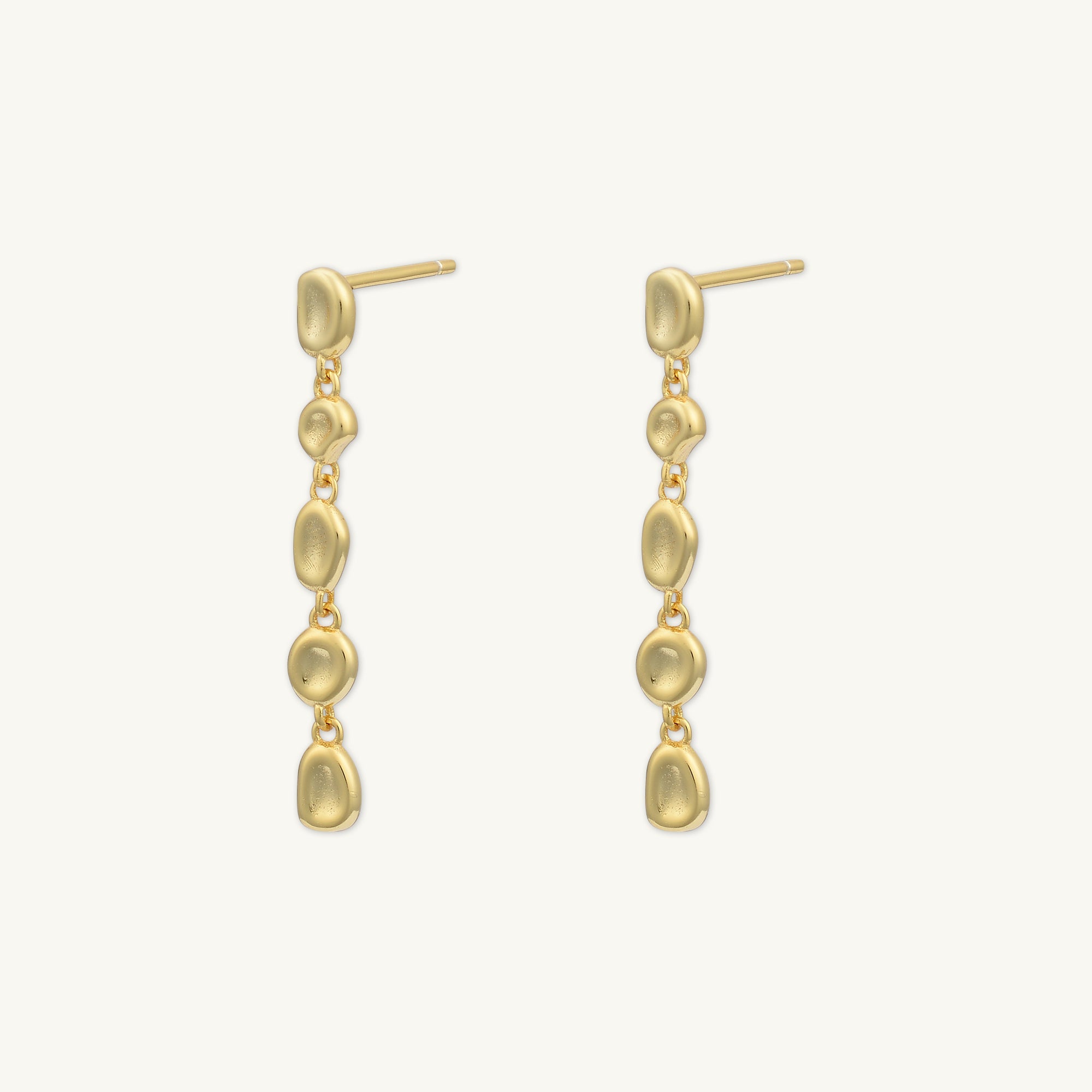 Molten Organic Circle Drop Earrings - Camile & Stone