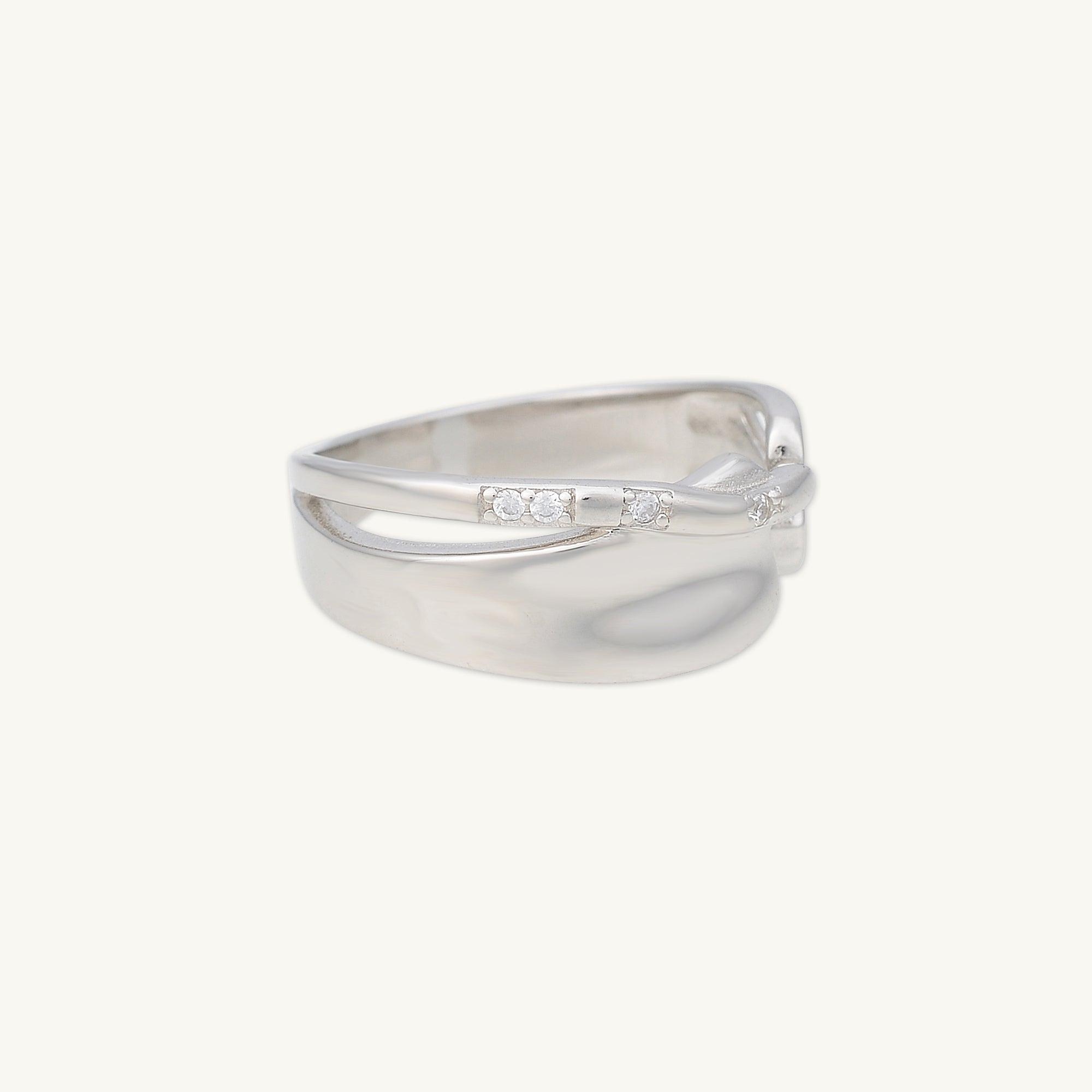 Molten Sapphire Statement Open Ring - Camile & Stone