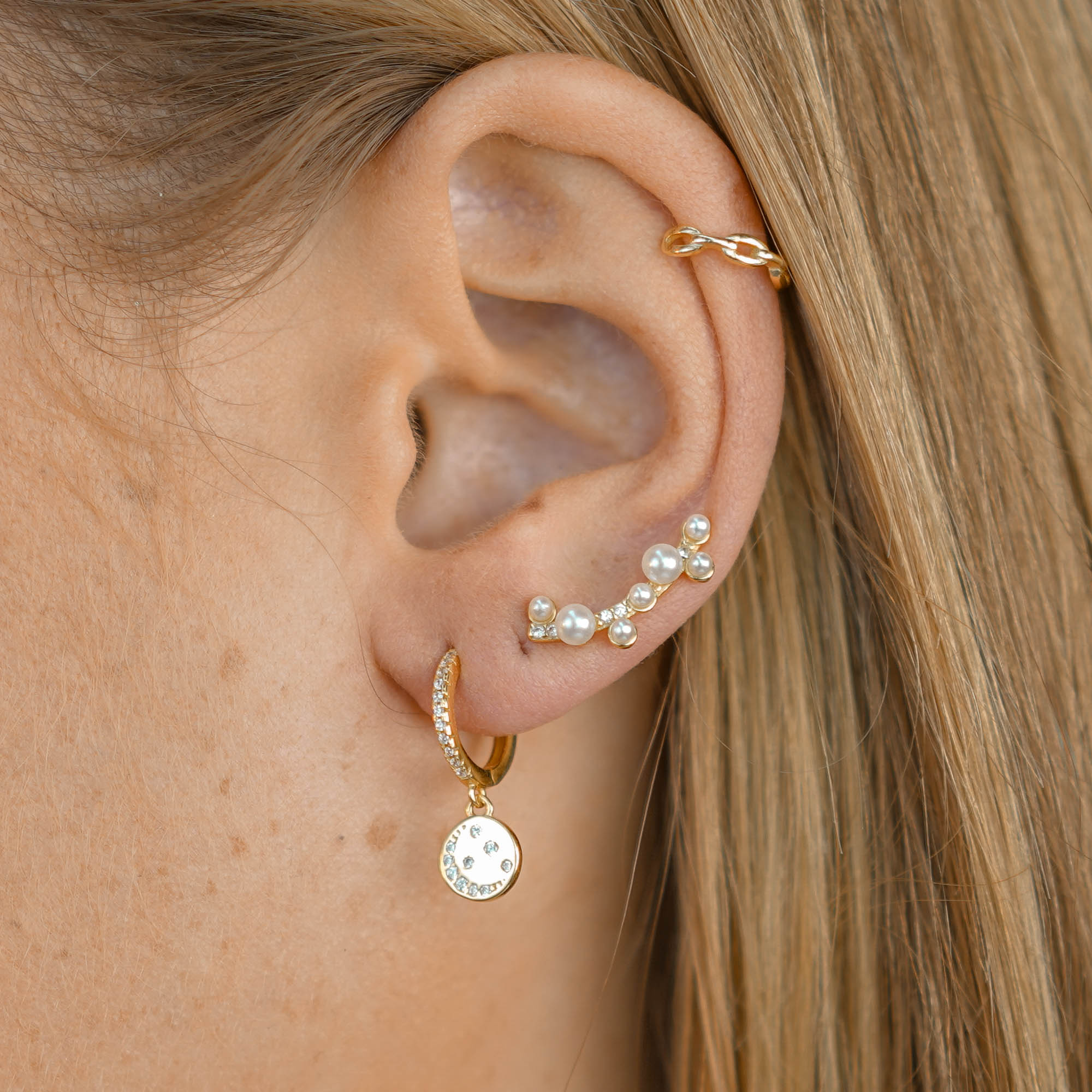 Moonlight Huggie Hoop Earrings - Camile & Stone