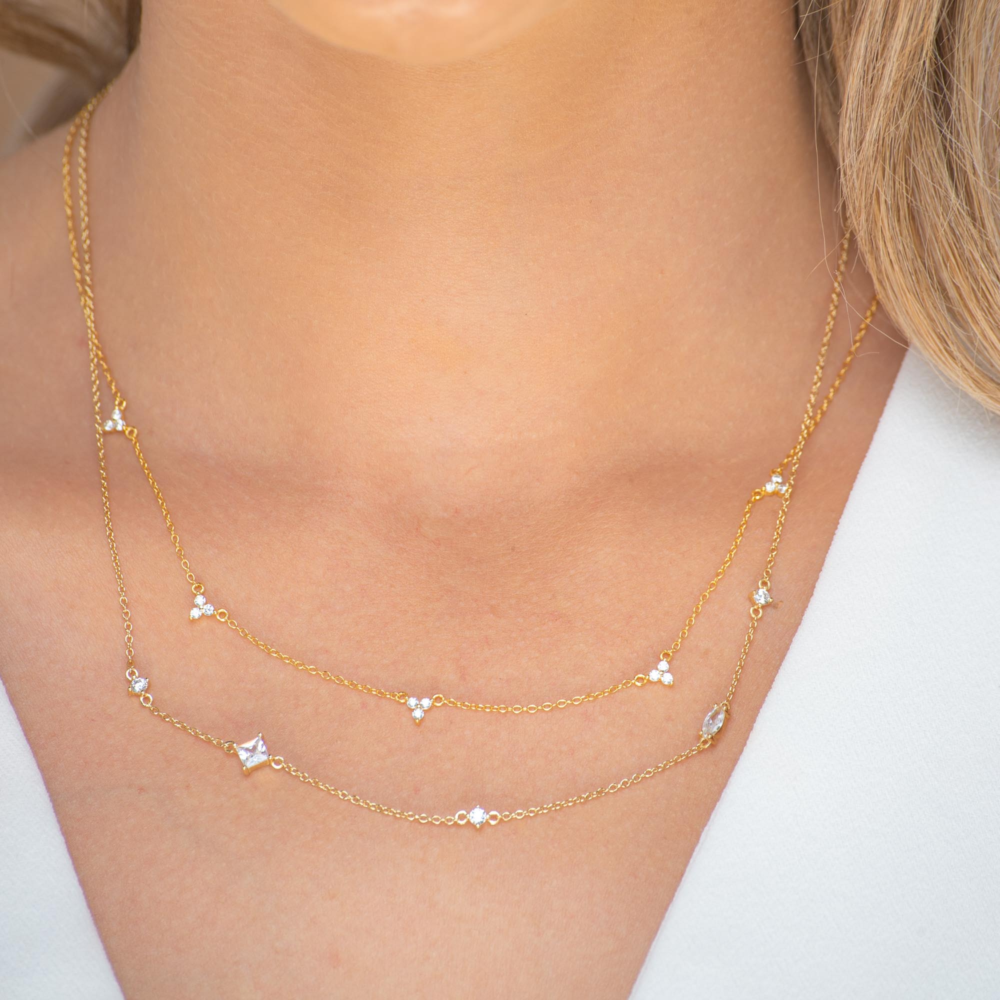 Multi Sapphire Layering Necklace - Camile & Stone