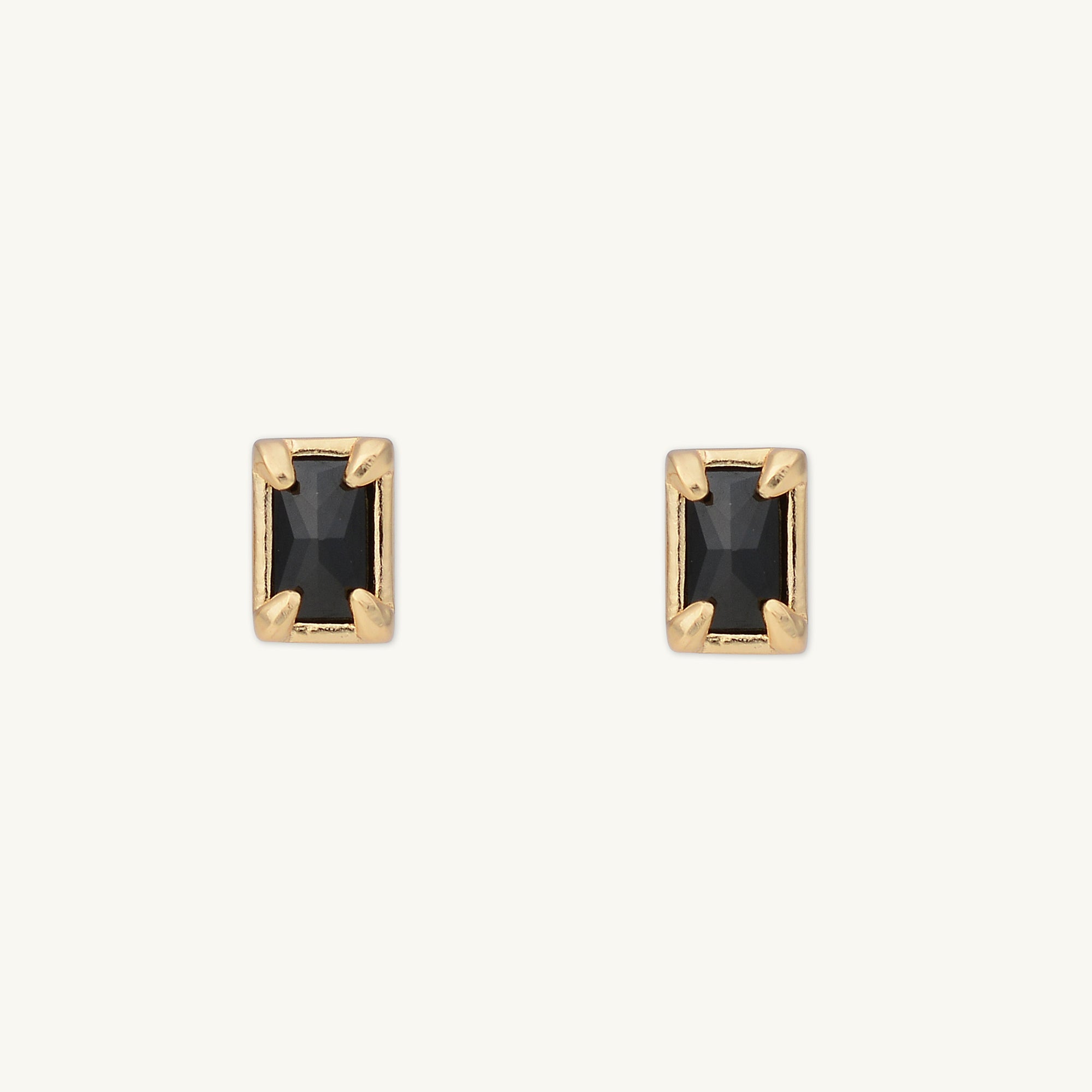 Onyx Sapphire Rectangle Earrings - Camile & Stone
