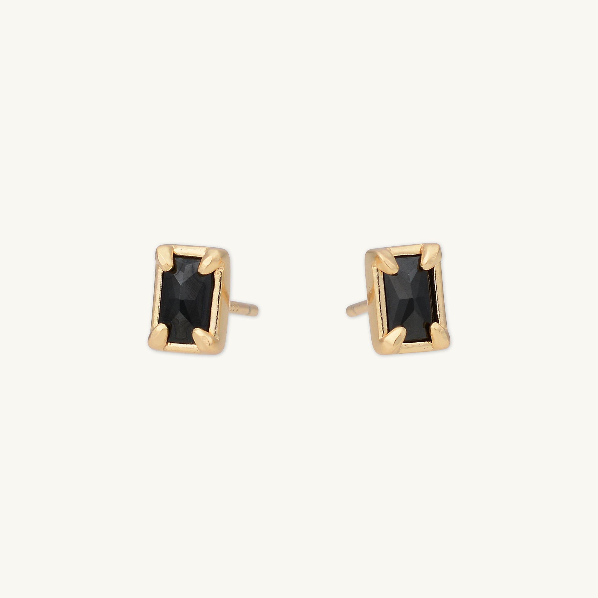 Onyx Sapphire Rectangle Earrings - Camile & Stone