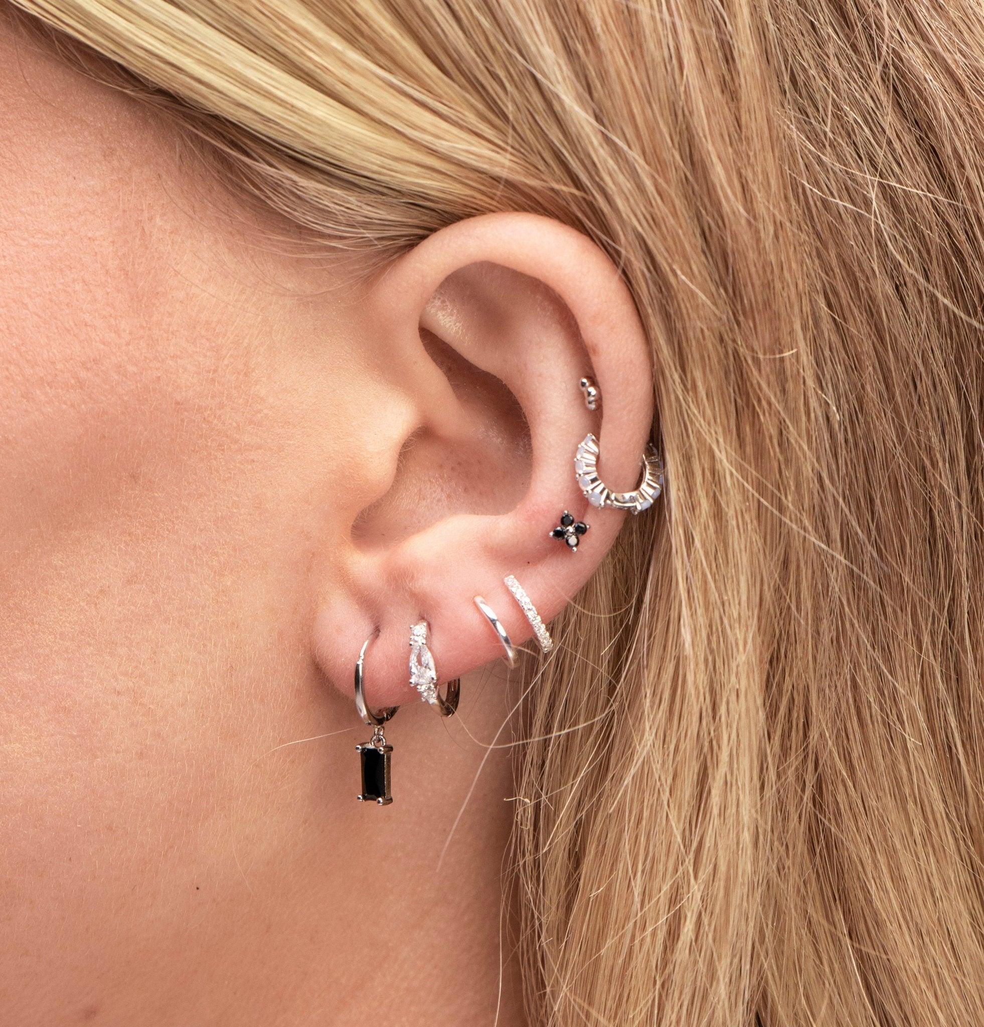 Opal Gemstone Huggie Earrings - Camile & Stone