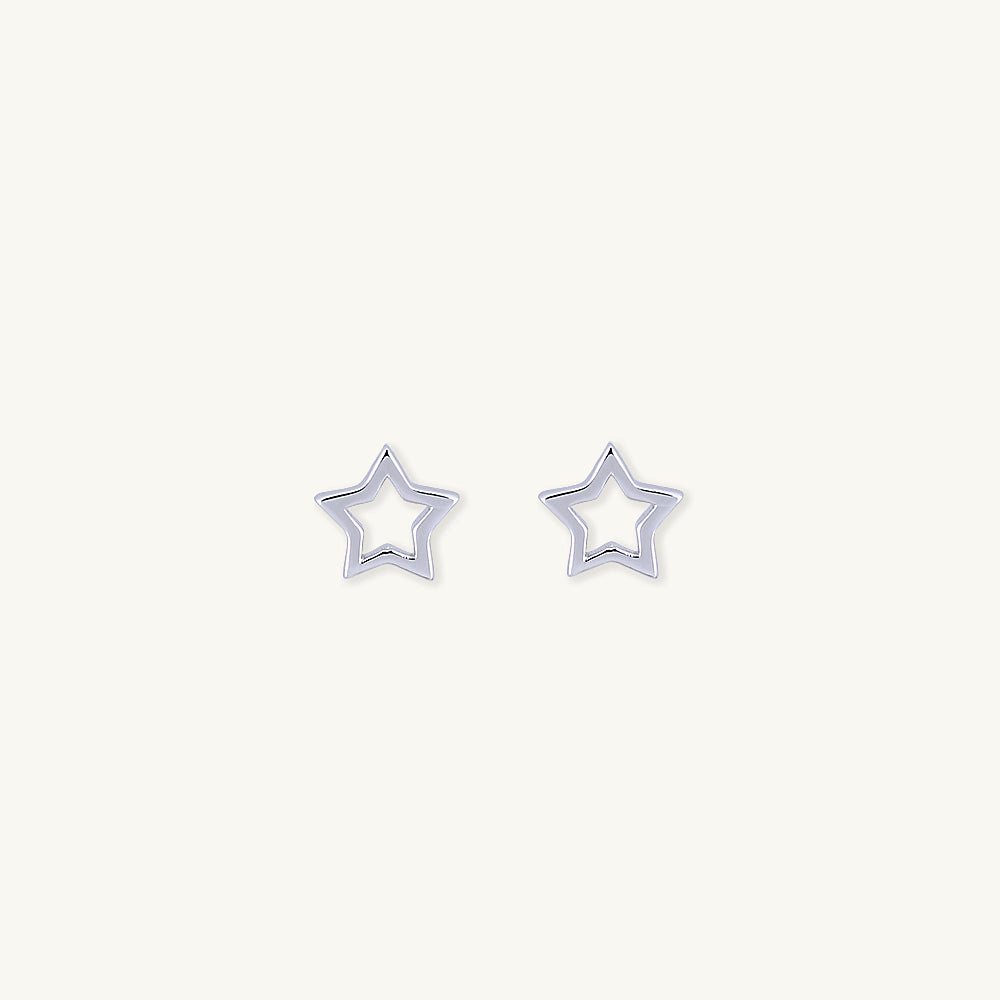 Open Star Stud Earrings - Camile & Stone