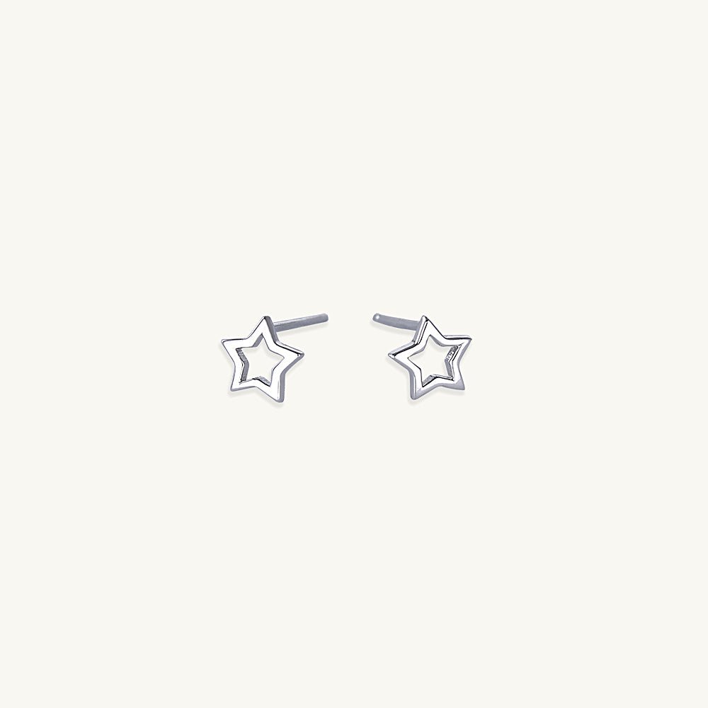 Open Star Stud Earrings - Camile & Stone