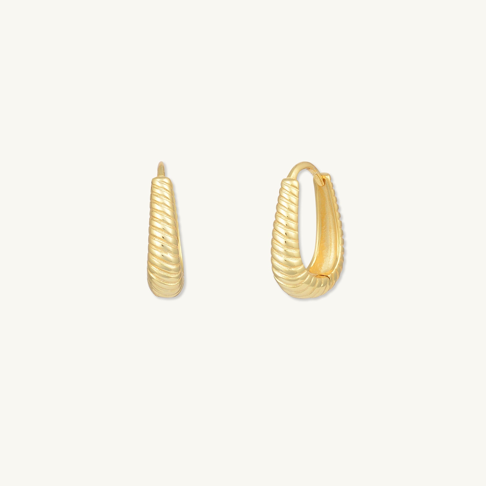 Oval Croissant Hoop Earrings - Camile & Stone