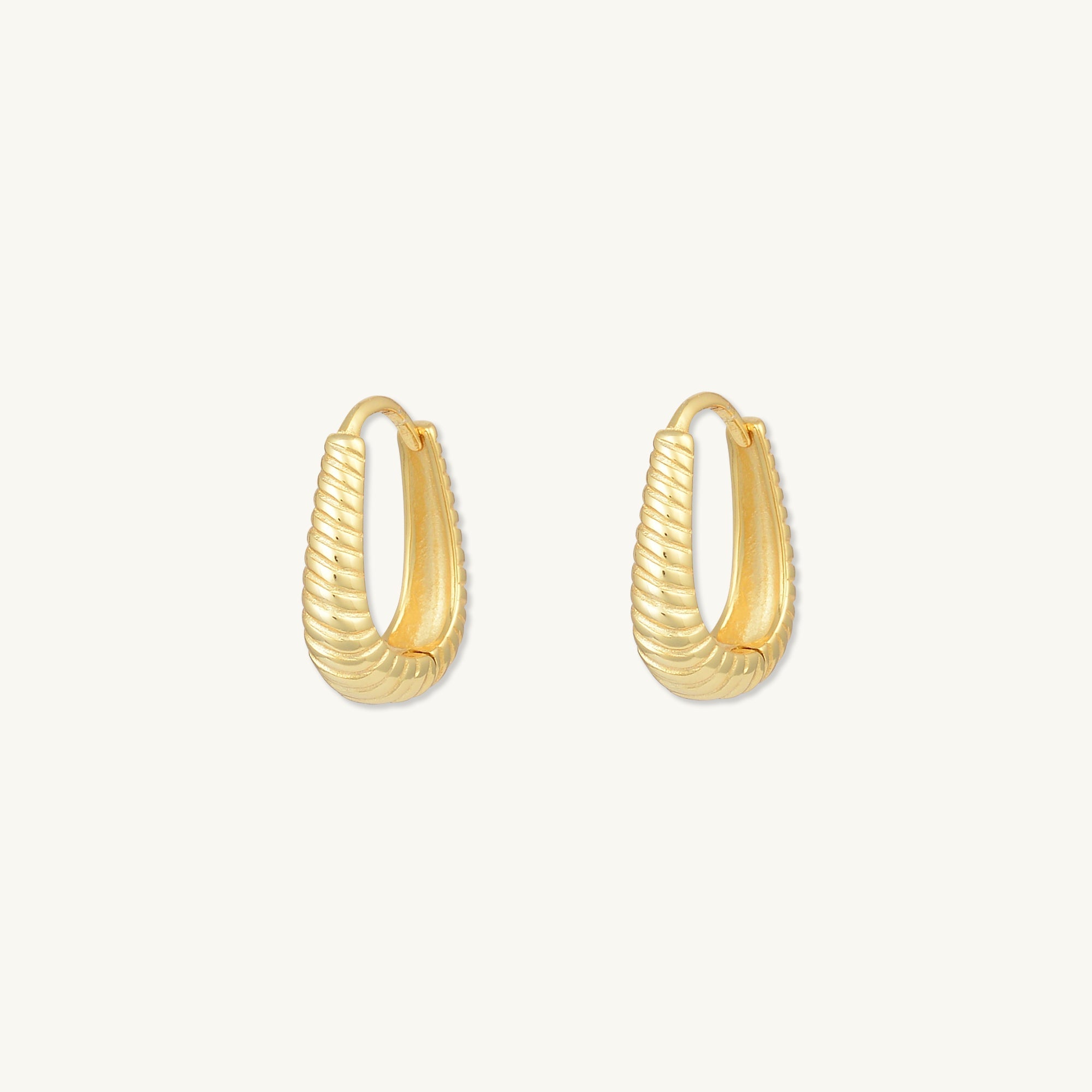 Oval Croissant Hoop Earrings - Camile & Stone