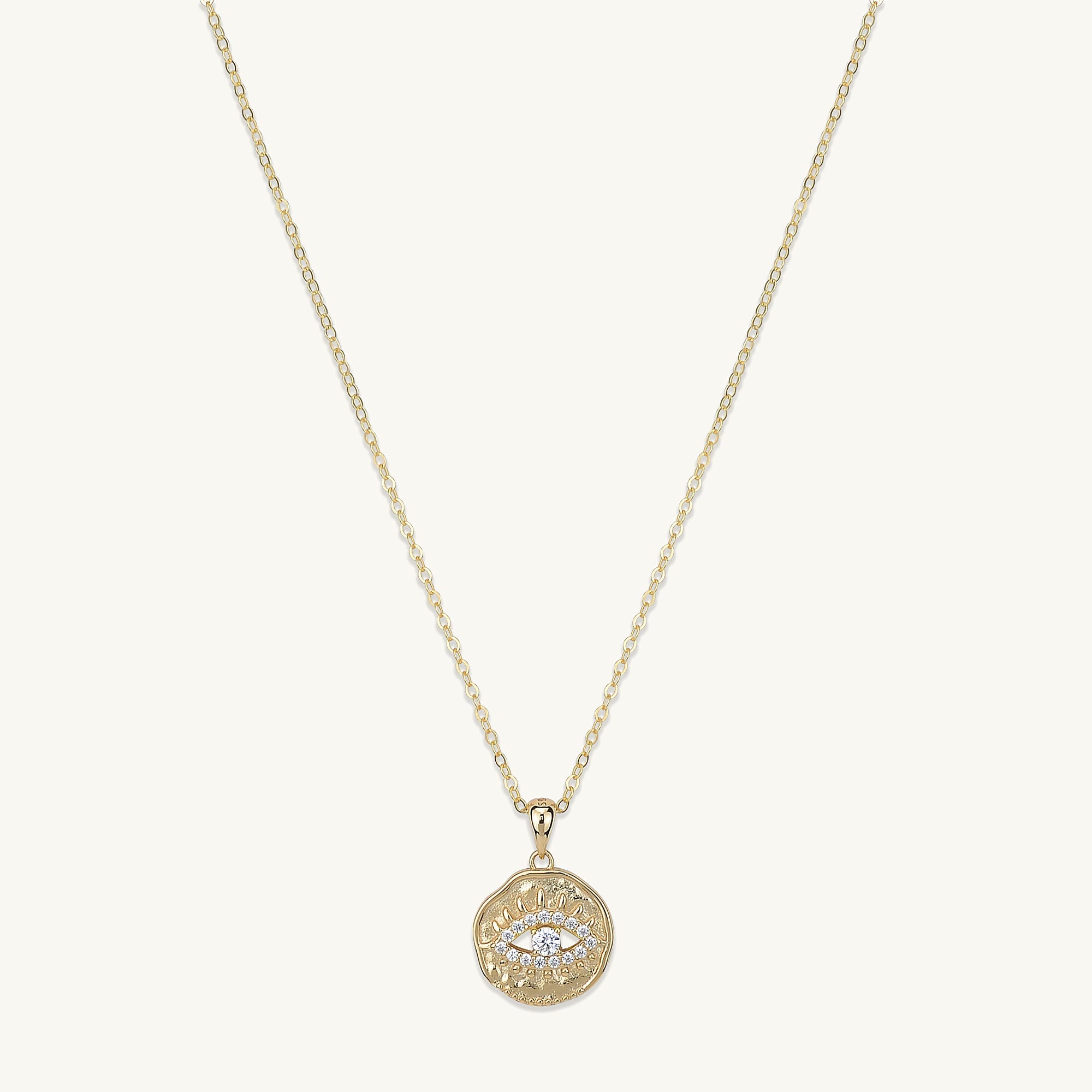 Pave Evil Eye Pendant Necklace - Camile & Stone