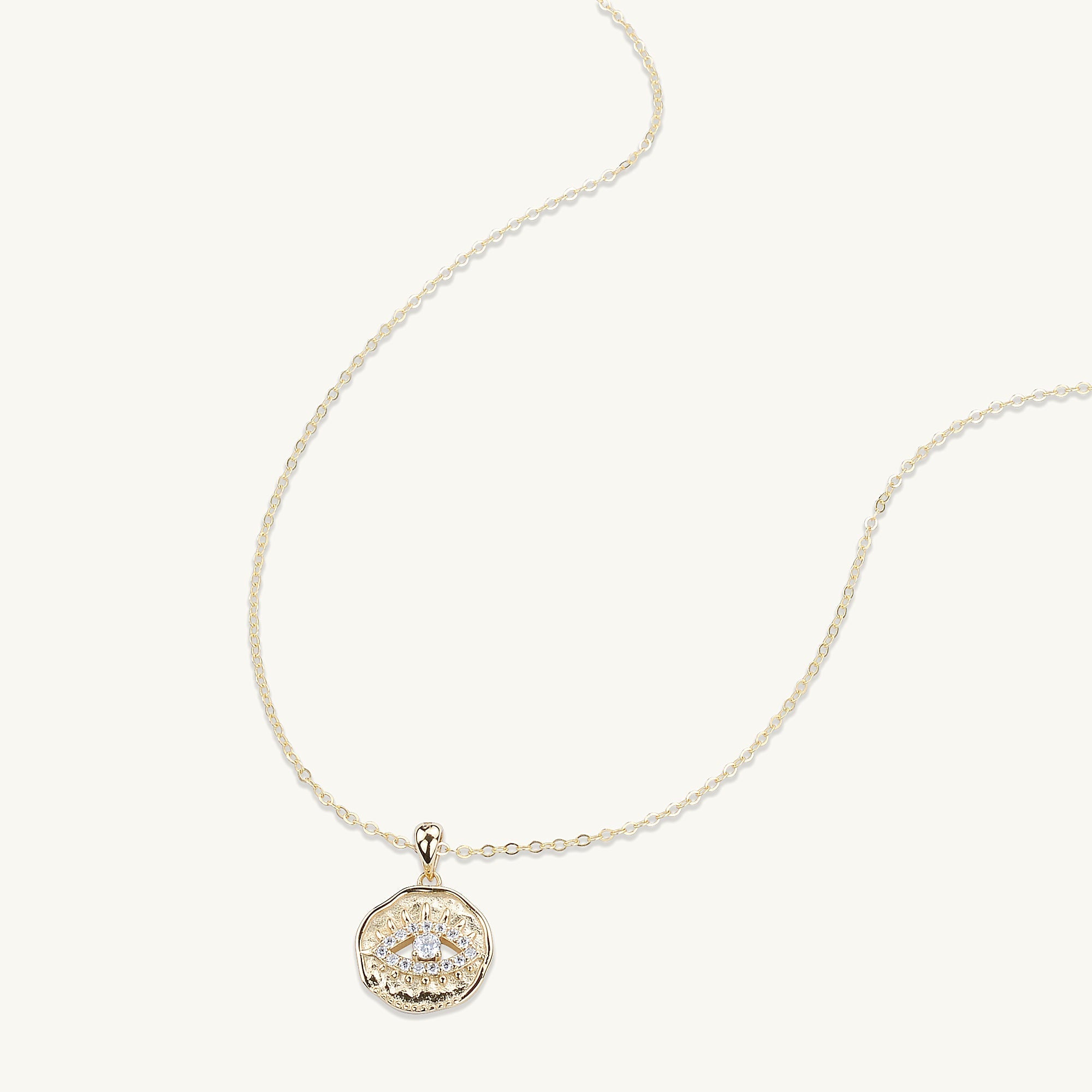 Pave Evil Eye Pendant Necklace - Camile & Stone
