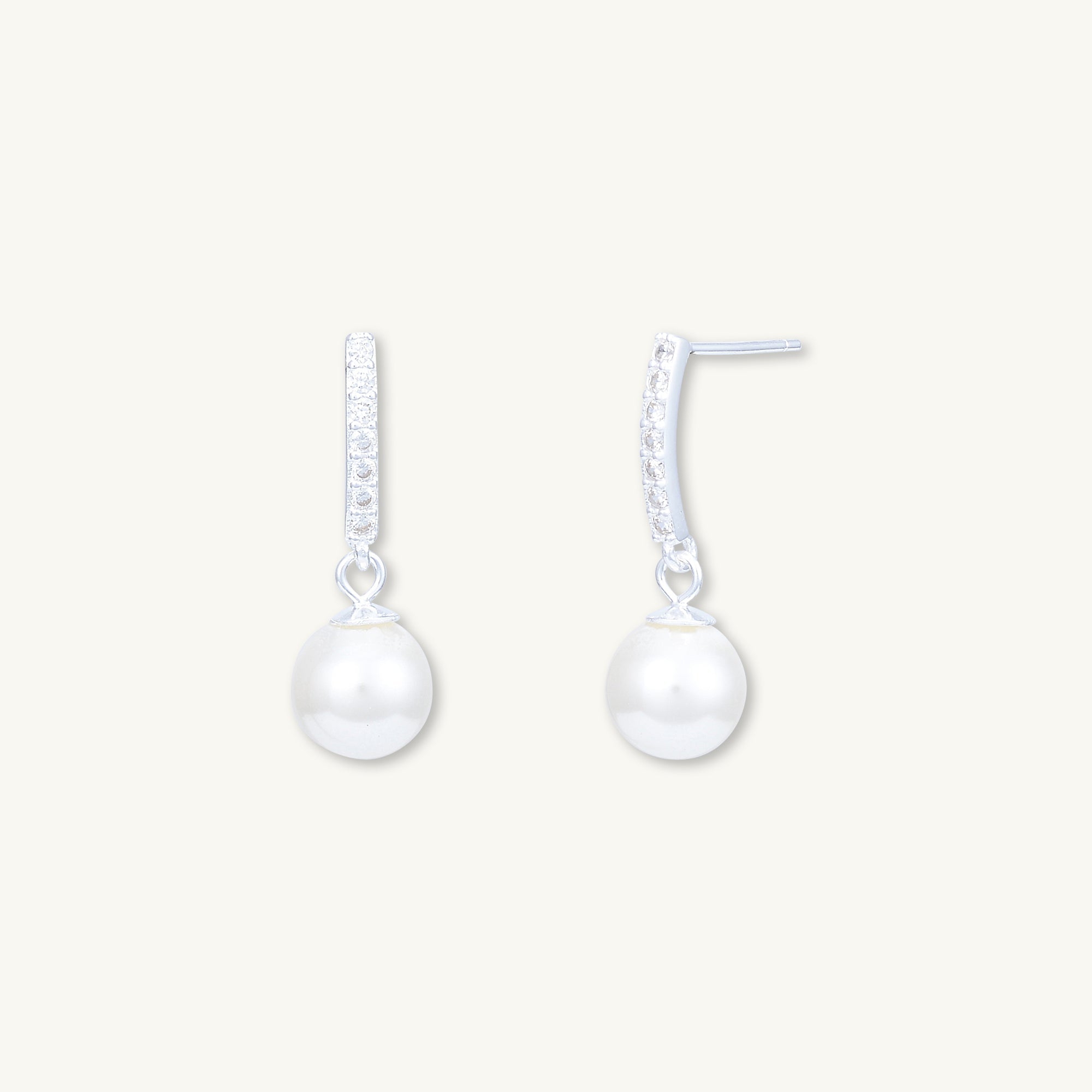 Pearl Linear Sapphire Earrings - Camile & Stone