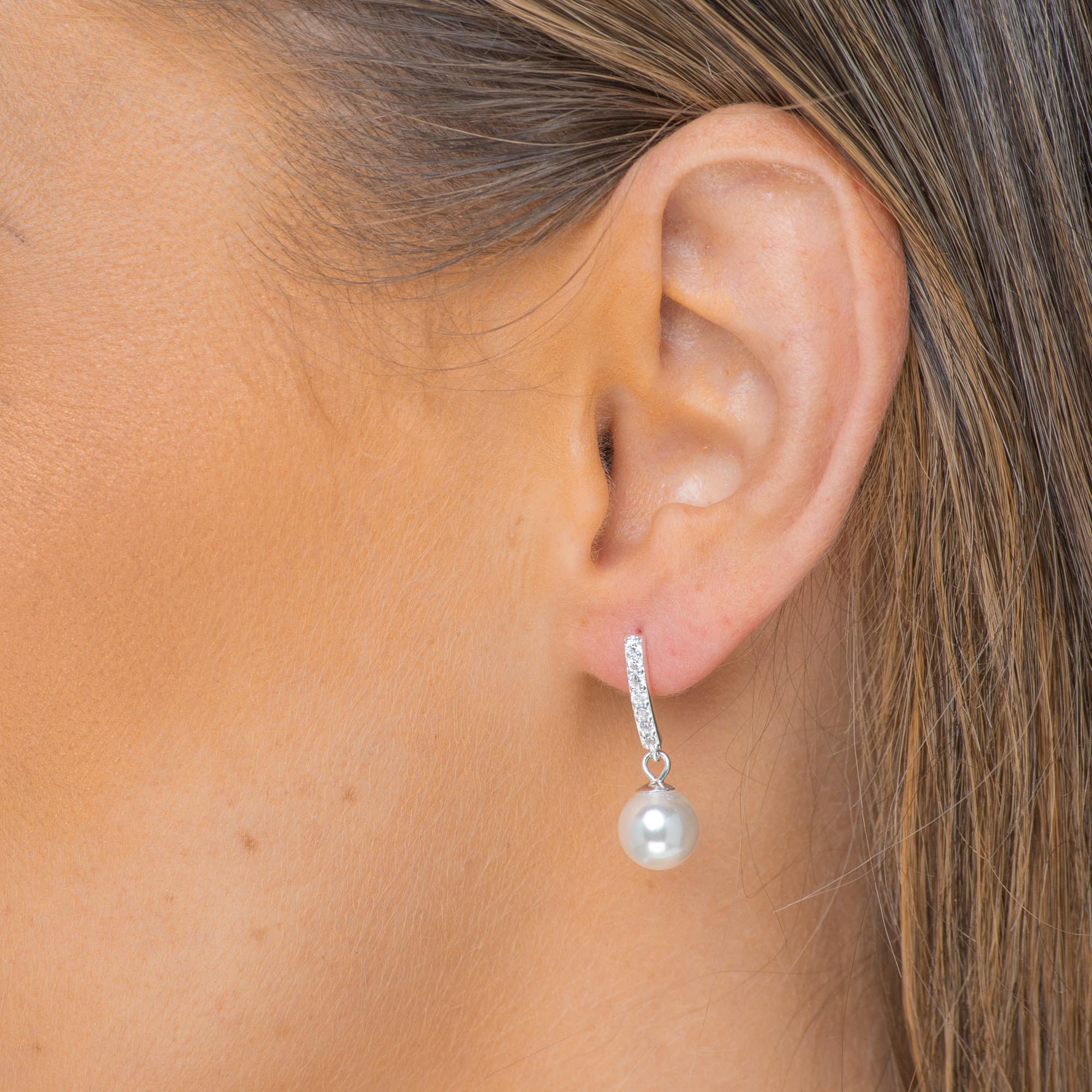 Pearl Linear Sapphire Earrings - Camile & Stone