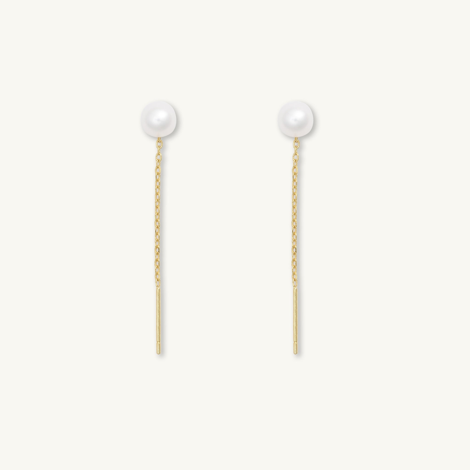 Pearl Threader Chain Earrings - Camile & Stone