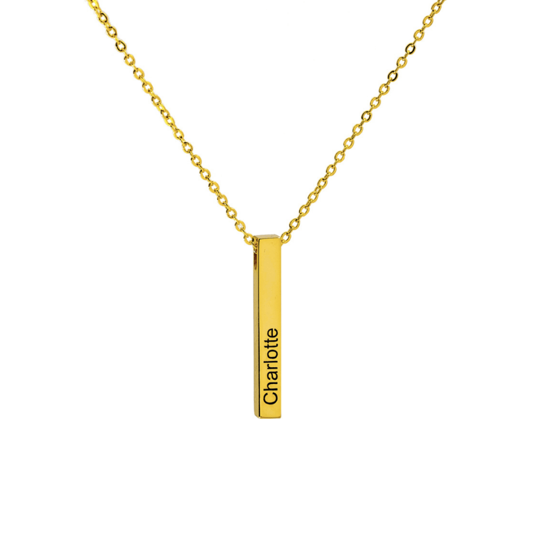 Pillar Bar Name Necklace - Camile & Stone