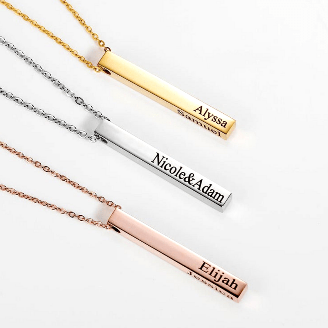 Pillar Bar Name Necklace - Camile & Stone
