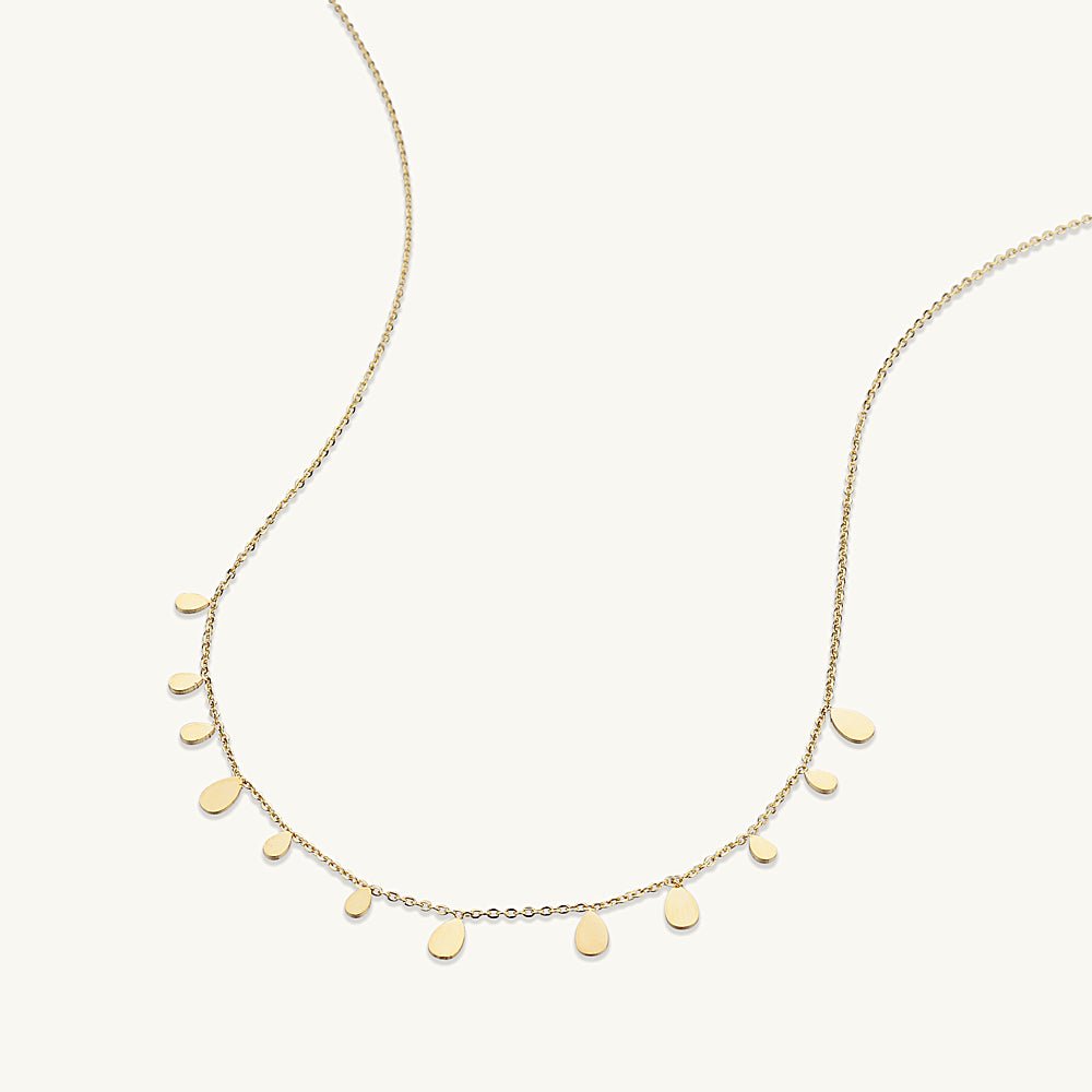 Raindrop Layering Chain Necklace - Camile & Stone