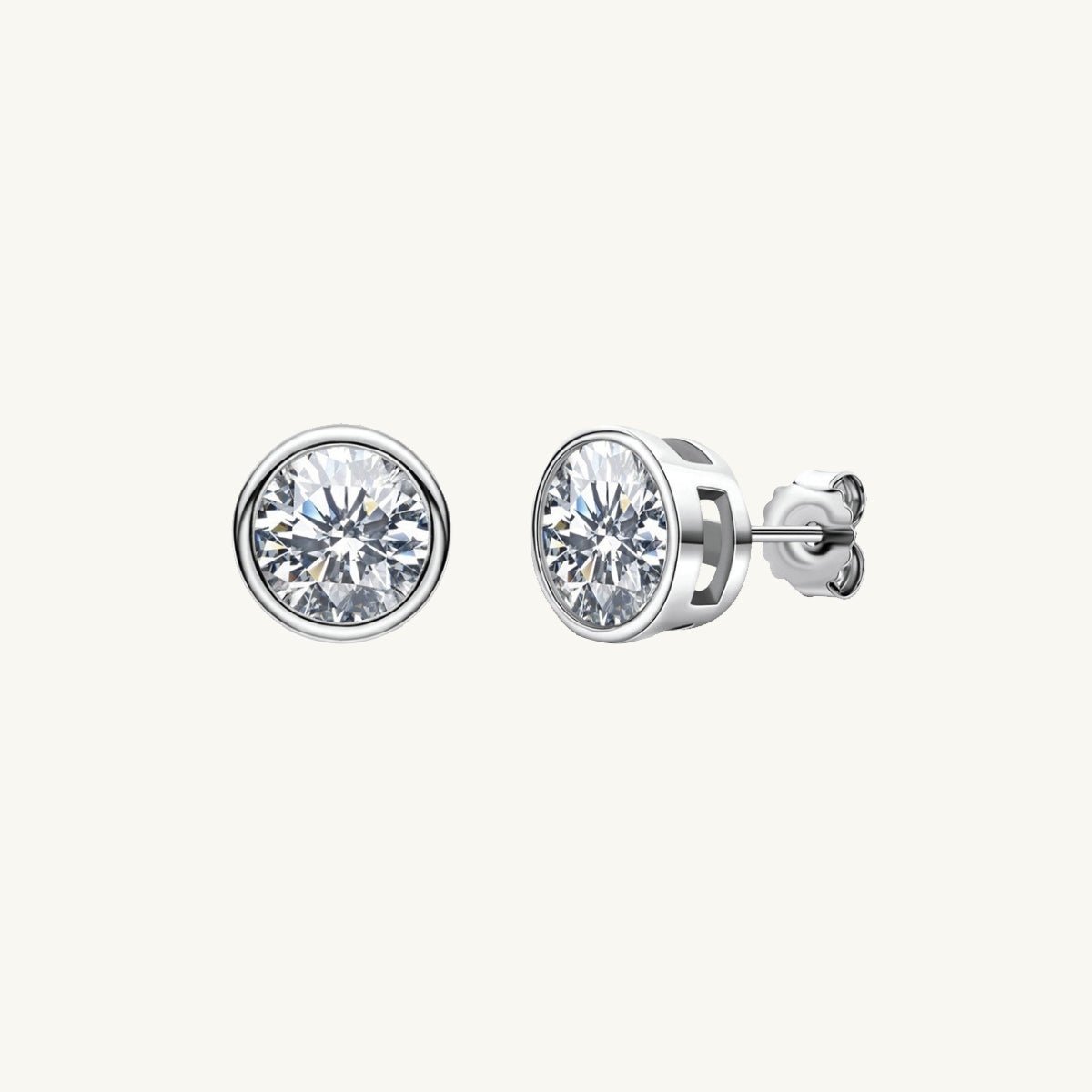 Round Moissanite Stud Earrings 0.5 Carat - Camile & Stone