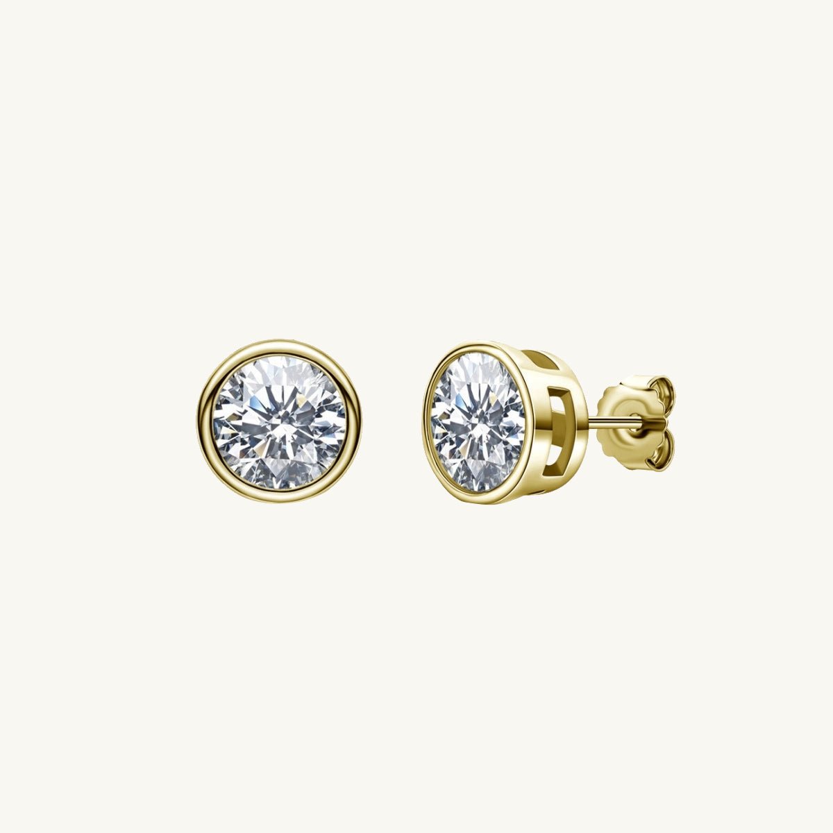 Round Moissanite Stud Earrings 0.5 Carat - Camile & Stone