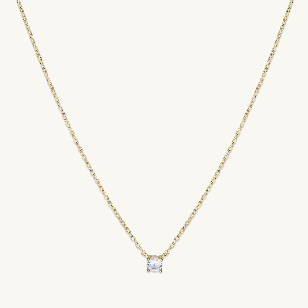 Round Sapphire Chain Necklace - Camile & Stone