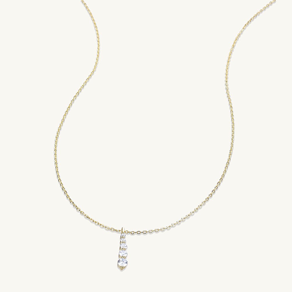 Sapphire Vertical Drop Necklace - Camile & Stone