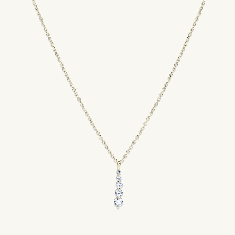 Sapphire Vertical Drop Necklace - Camile & Stone
