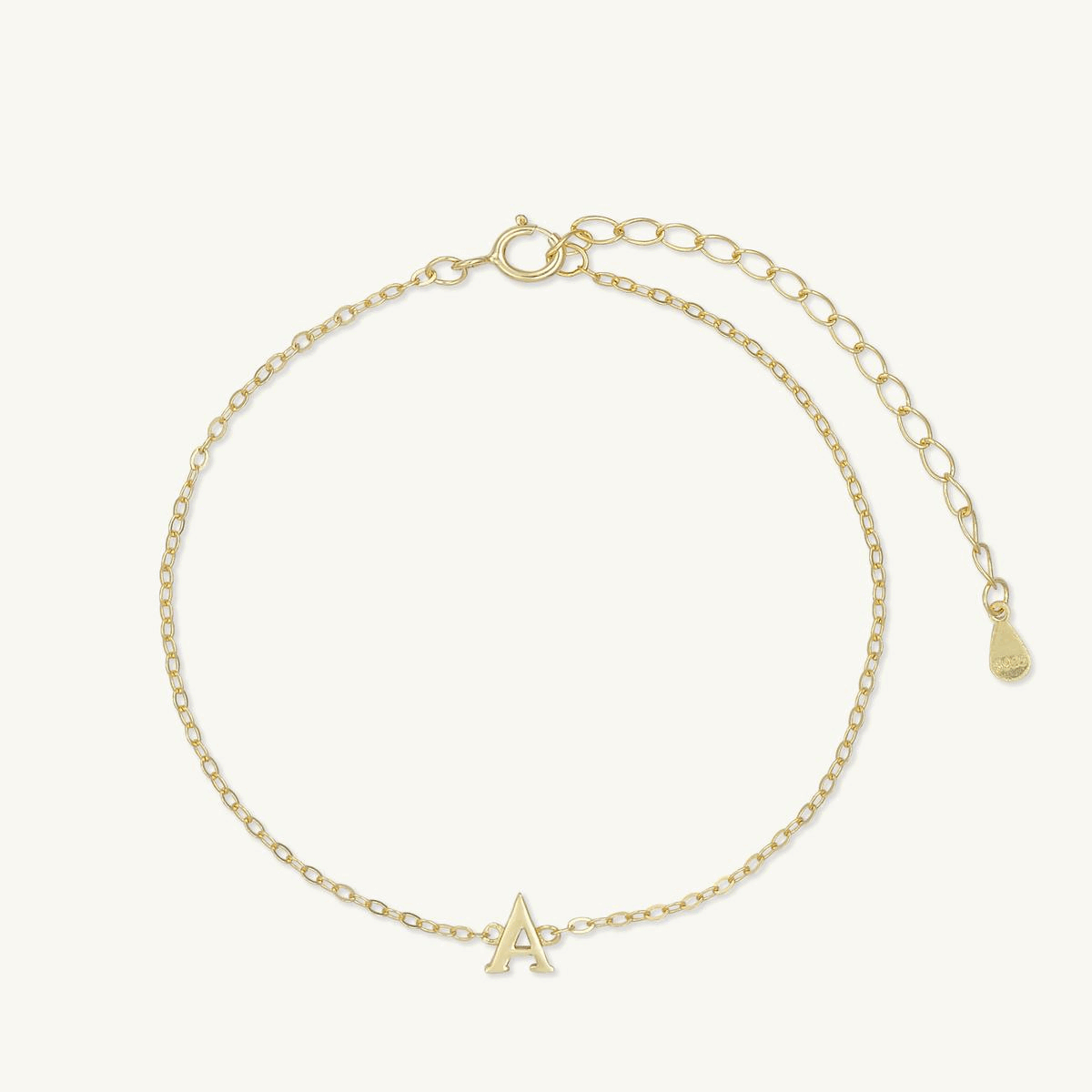 Script Letter Initial Bracelet