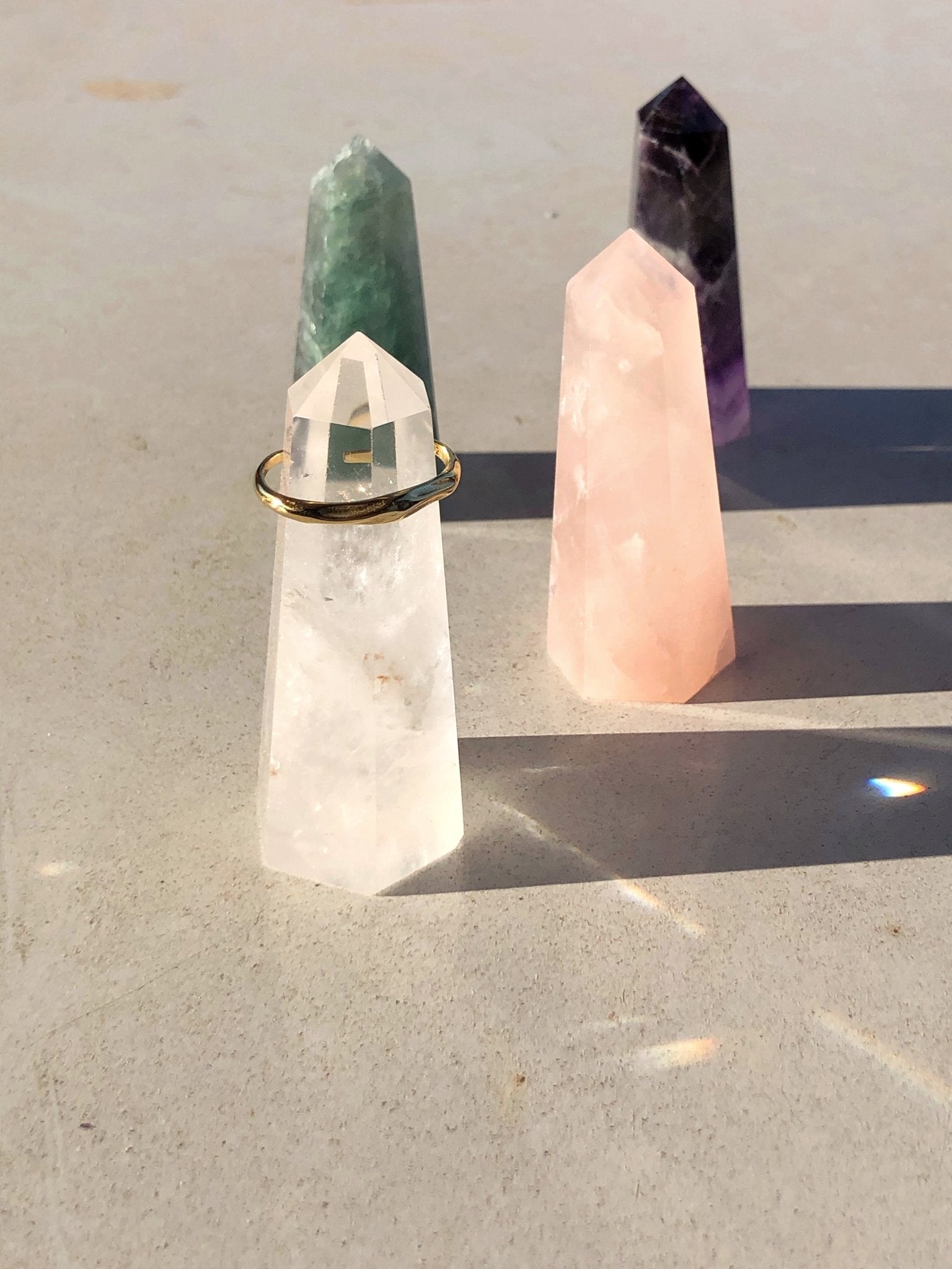 Spiritual Crystal Ring Stand (Amethyst Quartz) - Camile & Stone