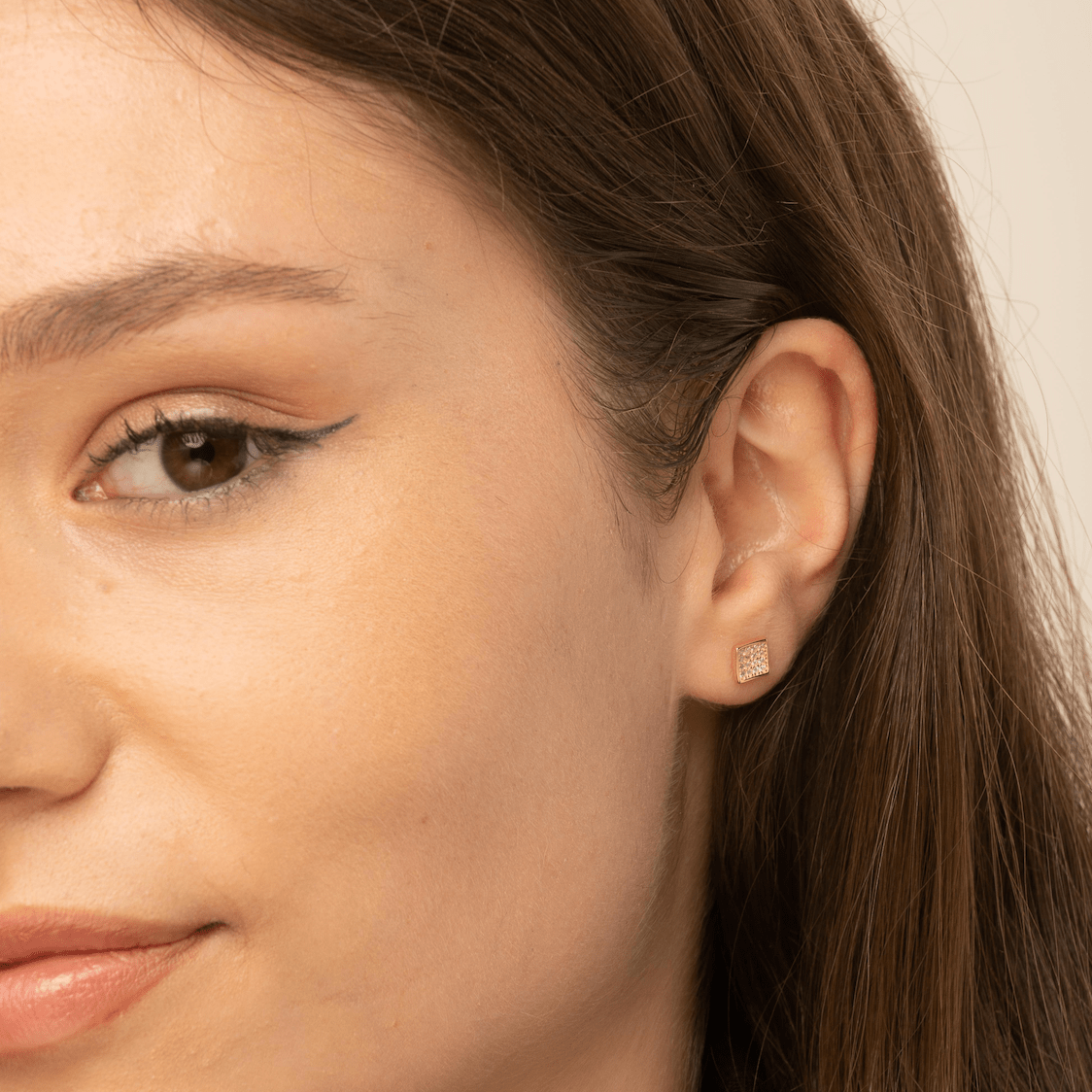 Square Sapphire Stud Earrings - Camile & Stone