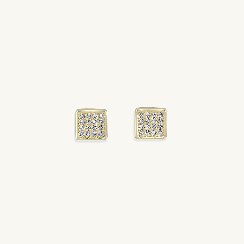 Square Sapphire Stud Earrings - Camile & Stone