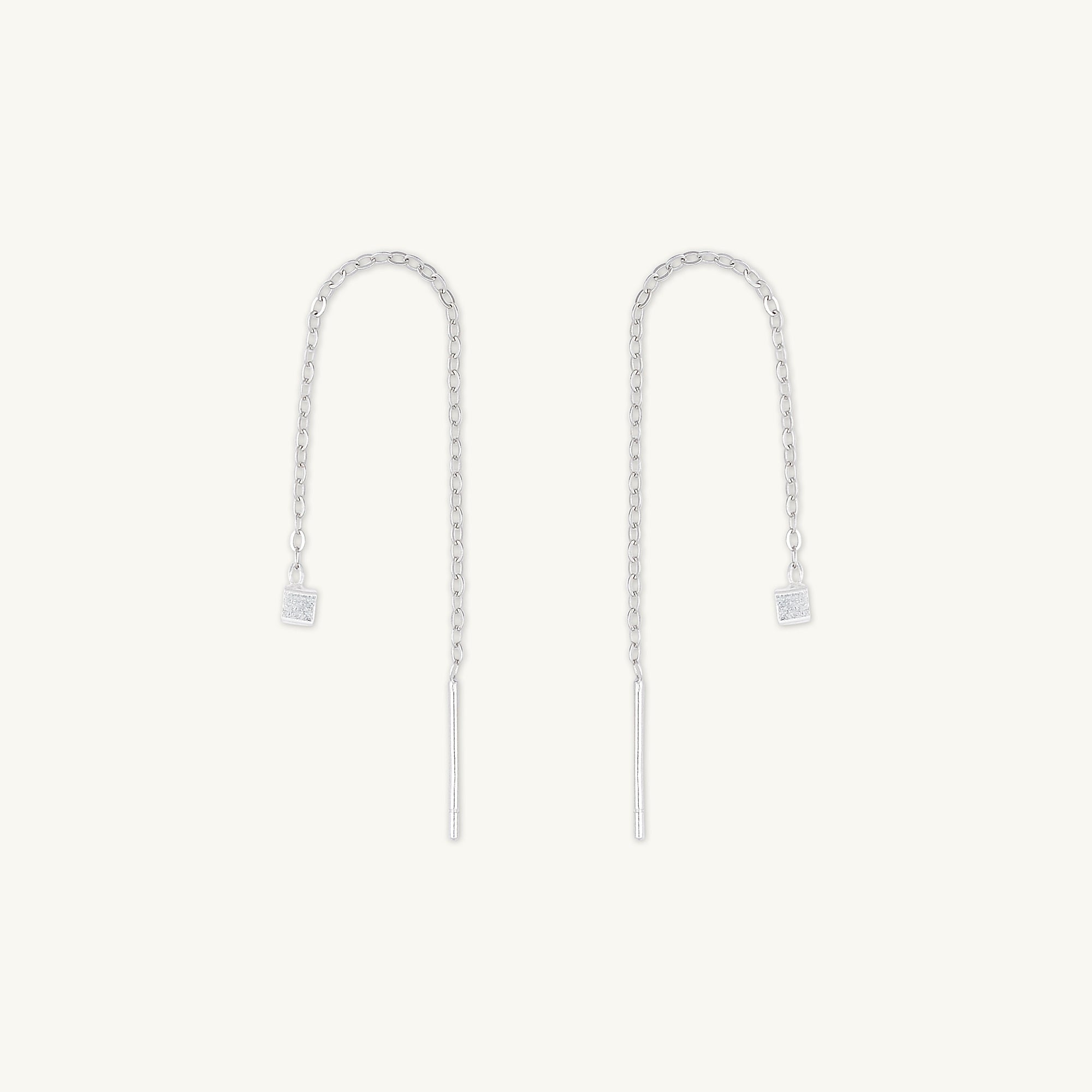 Square Threader Chain Earrings - Camile & Stone