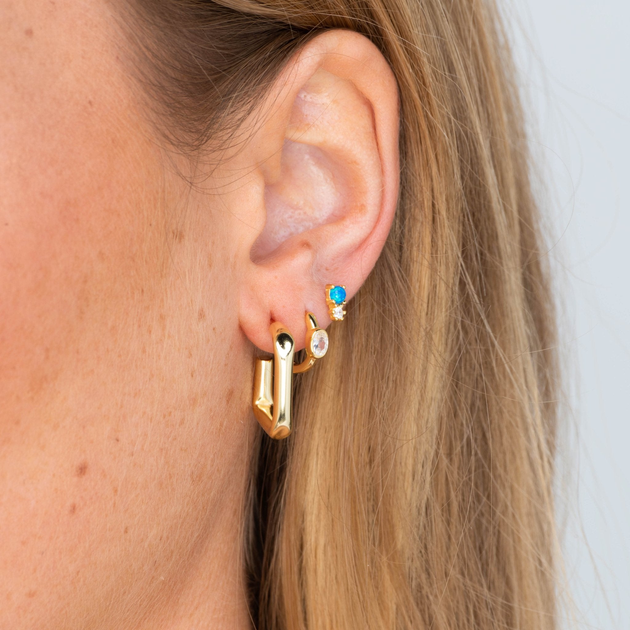 Statement C Tube Earrings - Camile & Stone