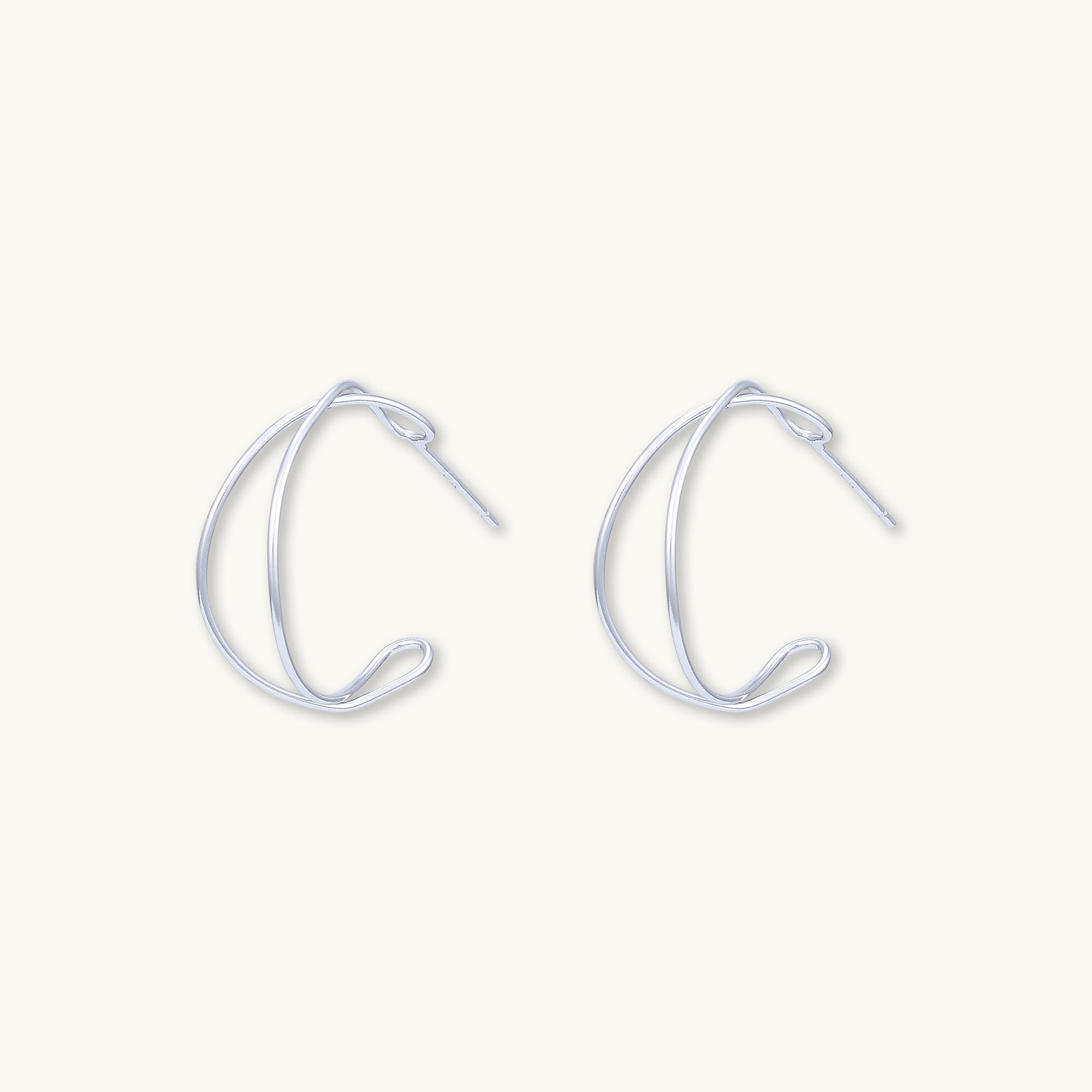 Statement Thin Huggie Hoop Earrings - Camile & Stone