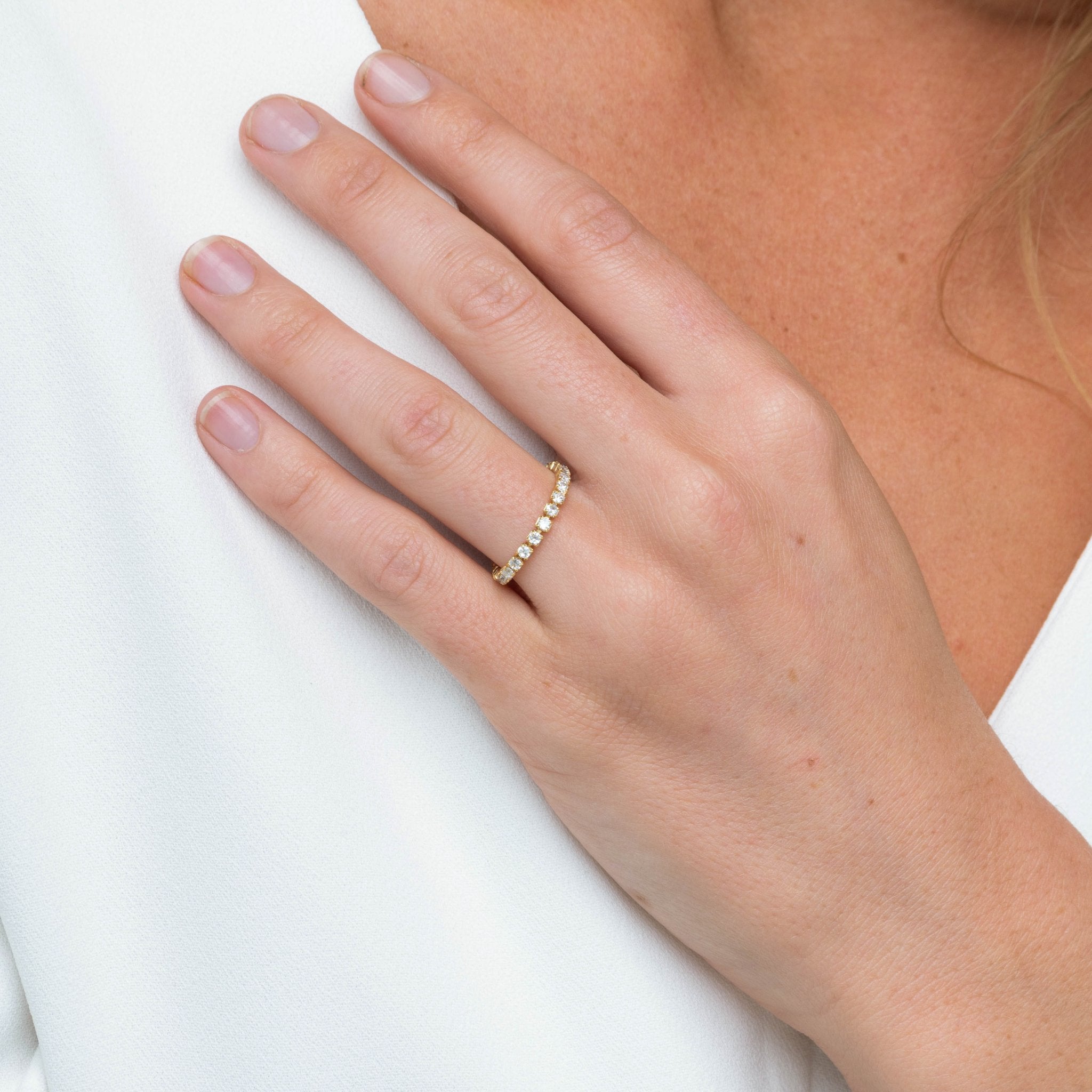 Tennis Eternity Sapphire Ring - Camile & Stone