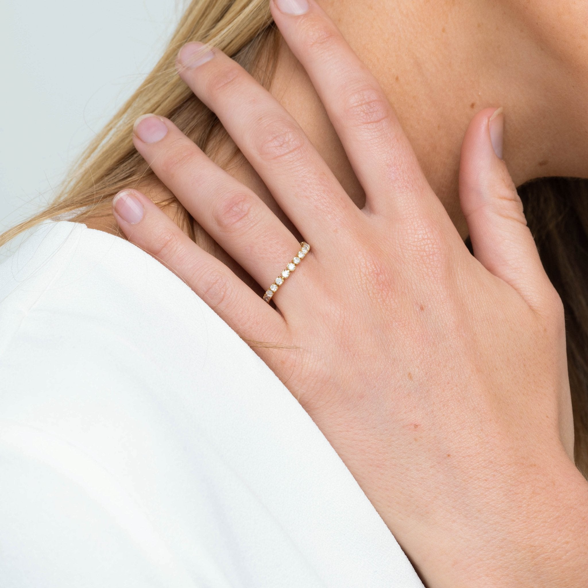 Tennis Eternity Sapphire Ring - Camile & Stone