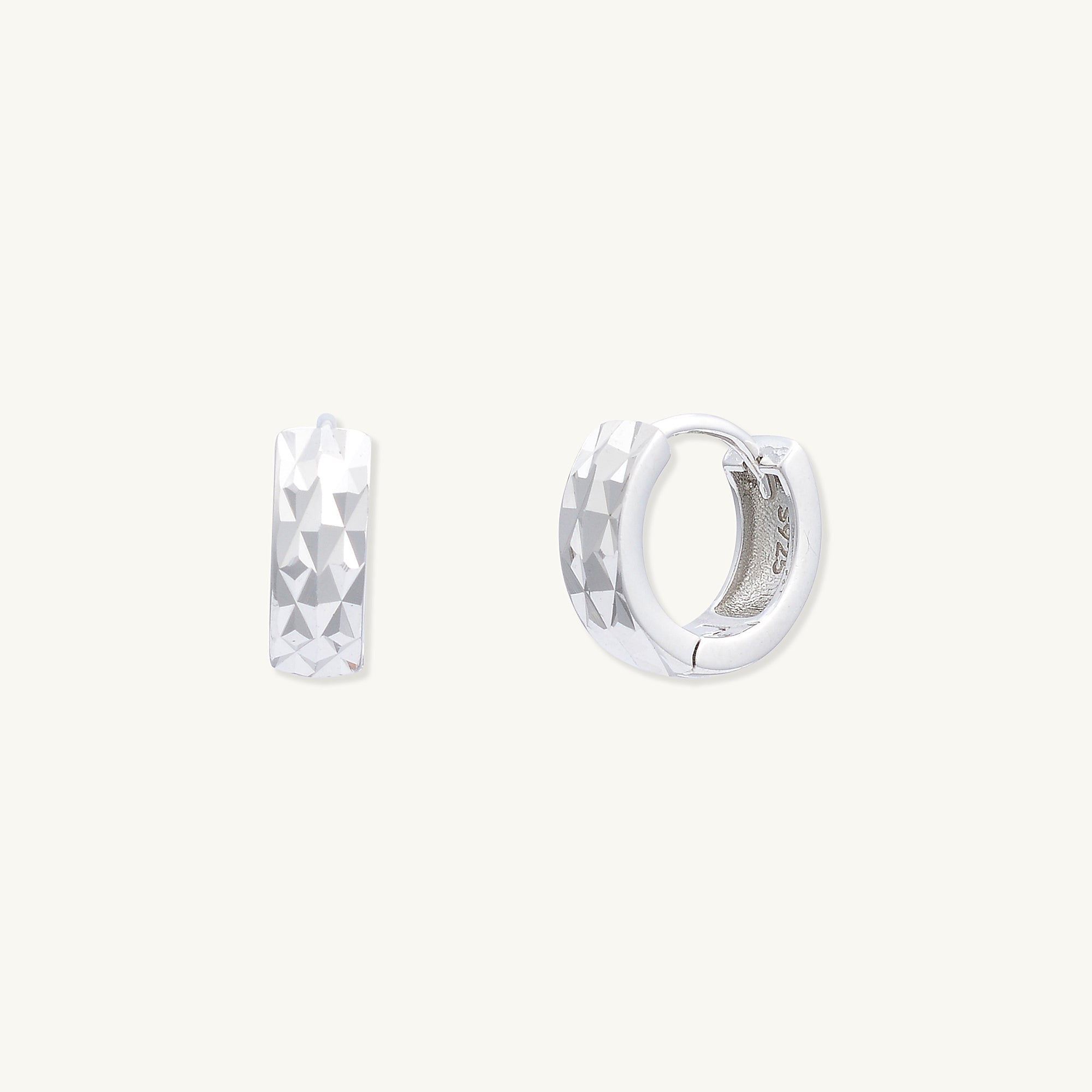 Textured Huggie Hoop Earrings - Camile & Stone