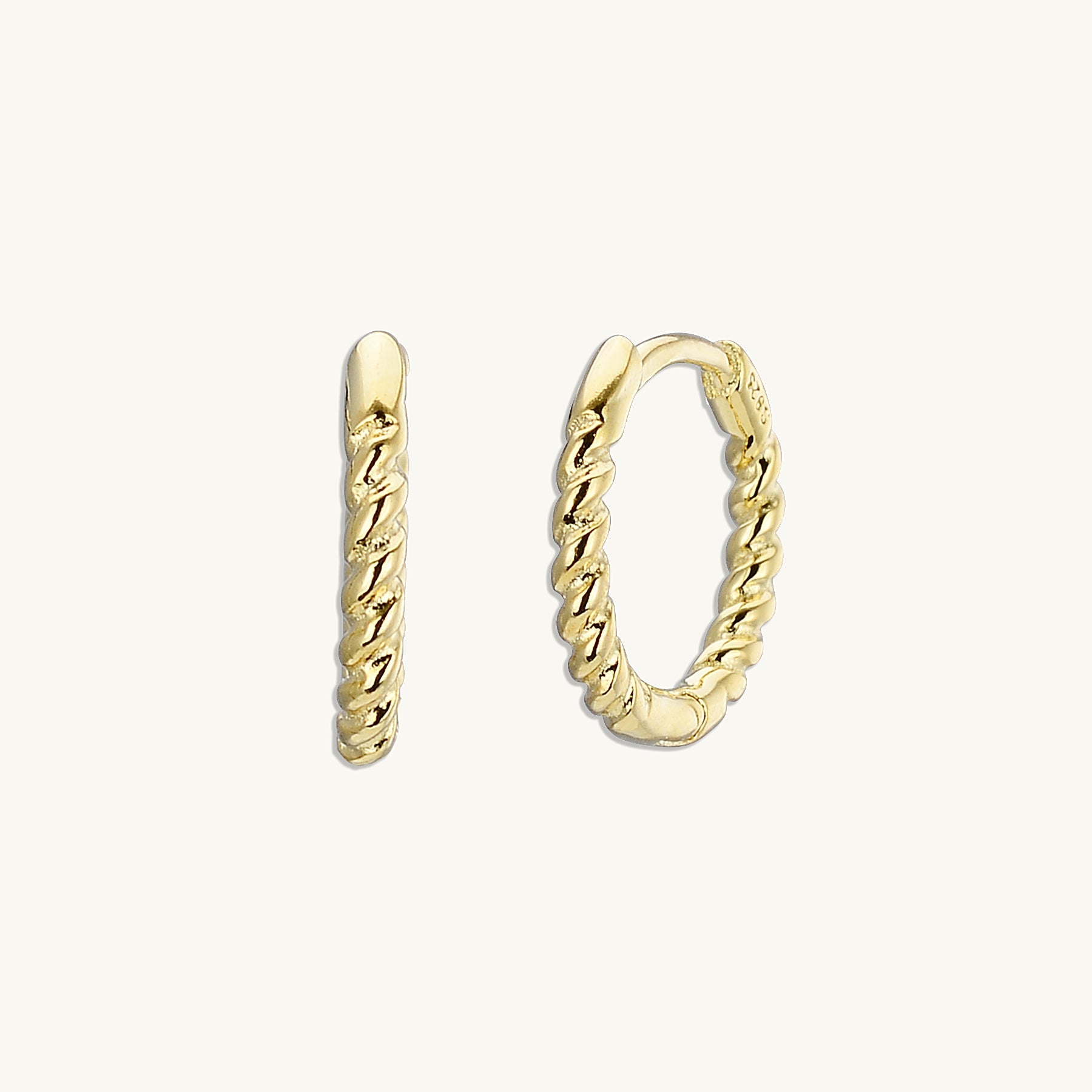 Thin Croissant Hoop Earrings - Camile & Stone