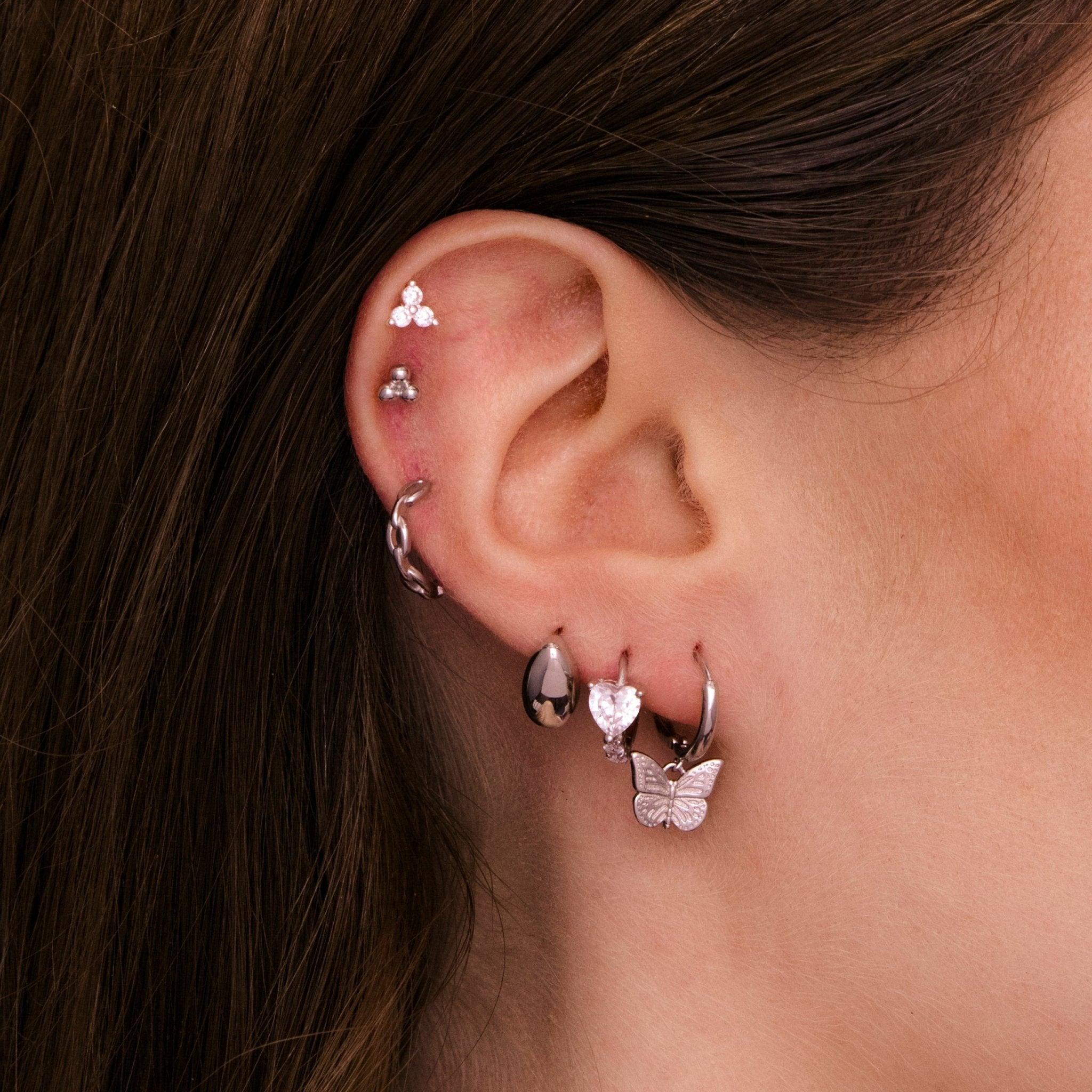 Tiny Lotus Ball Stud Earrings - Camile & Stone