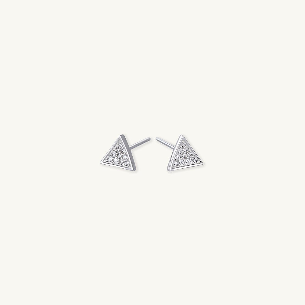 Triangle Sapphire Stud Earrings - Camile & Stone