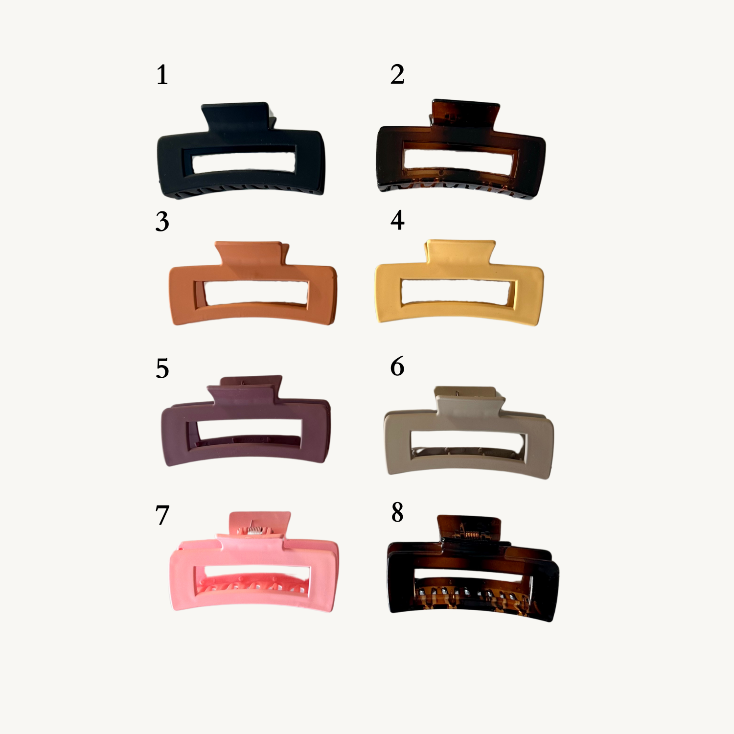 Rectangle Hair Claw Clip