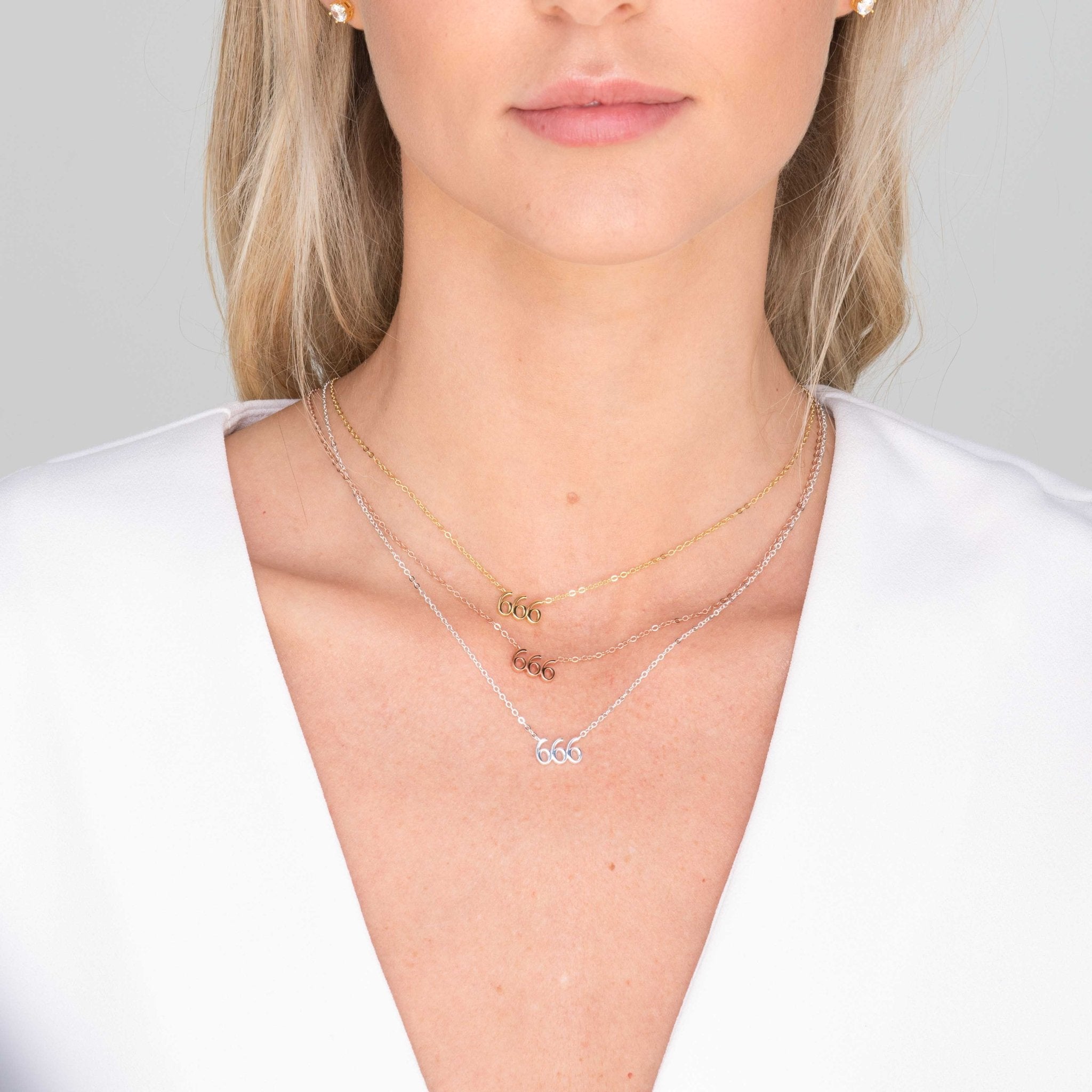 666 Angel Number Pendant Necklace - Camile & Stone
