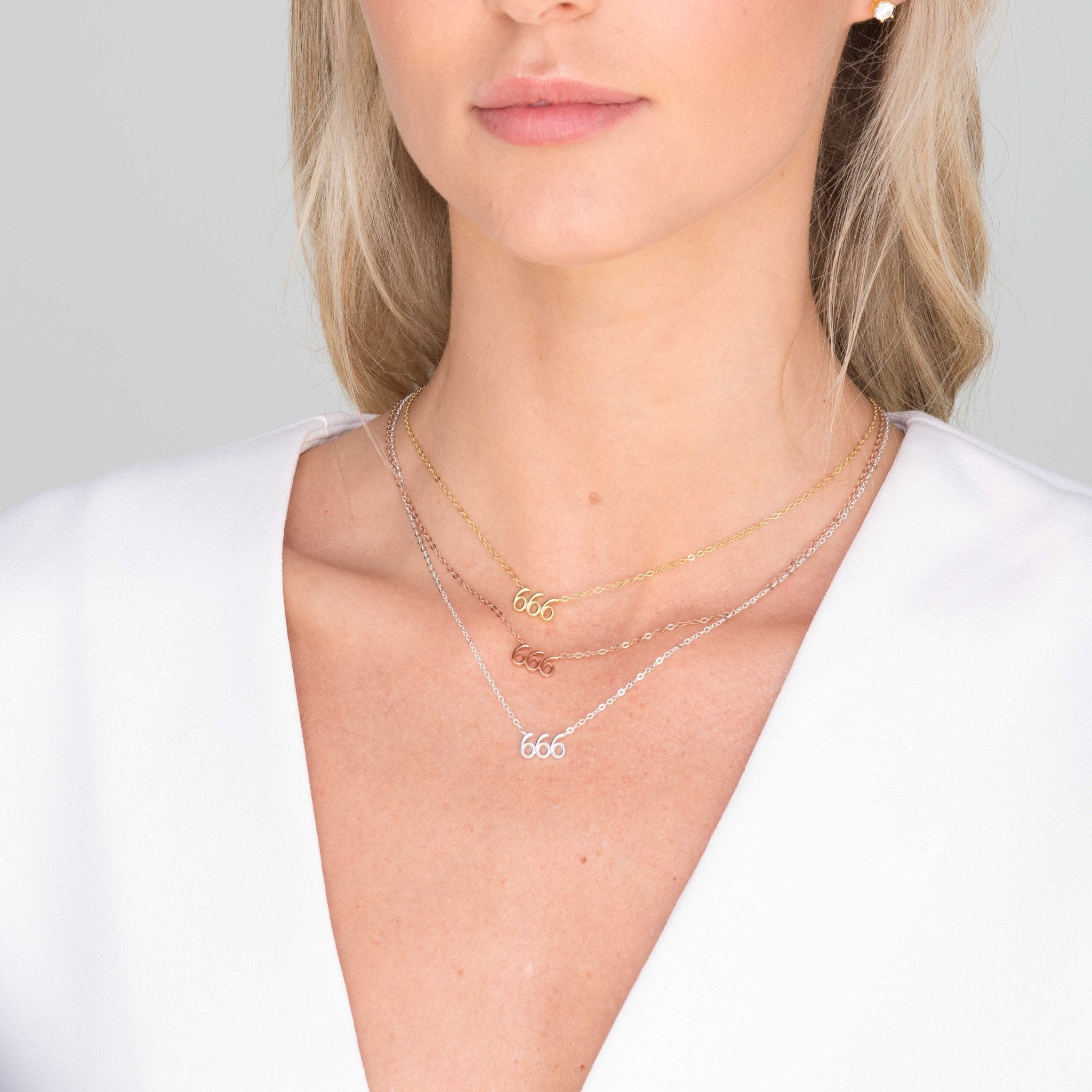 666 Angel Number Pendant Necklace - Camile & Stone
