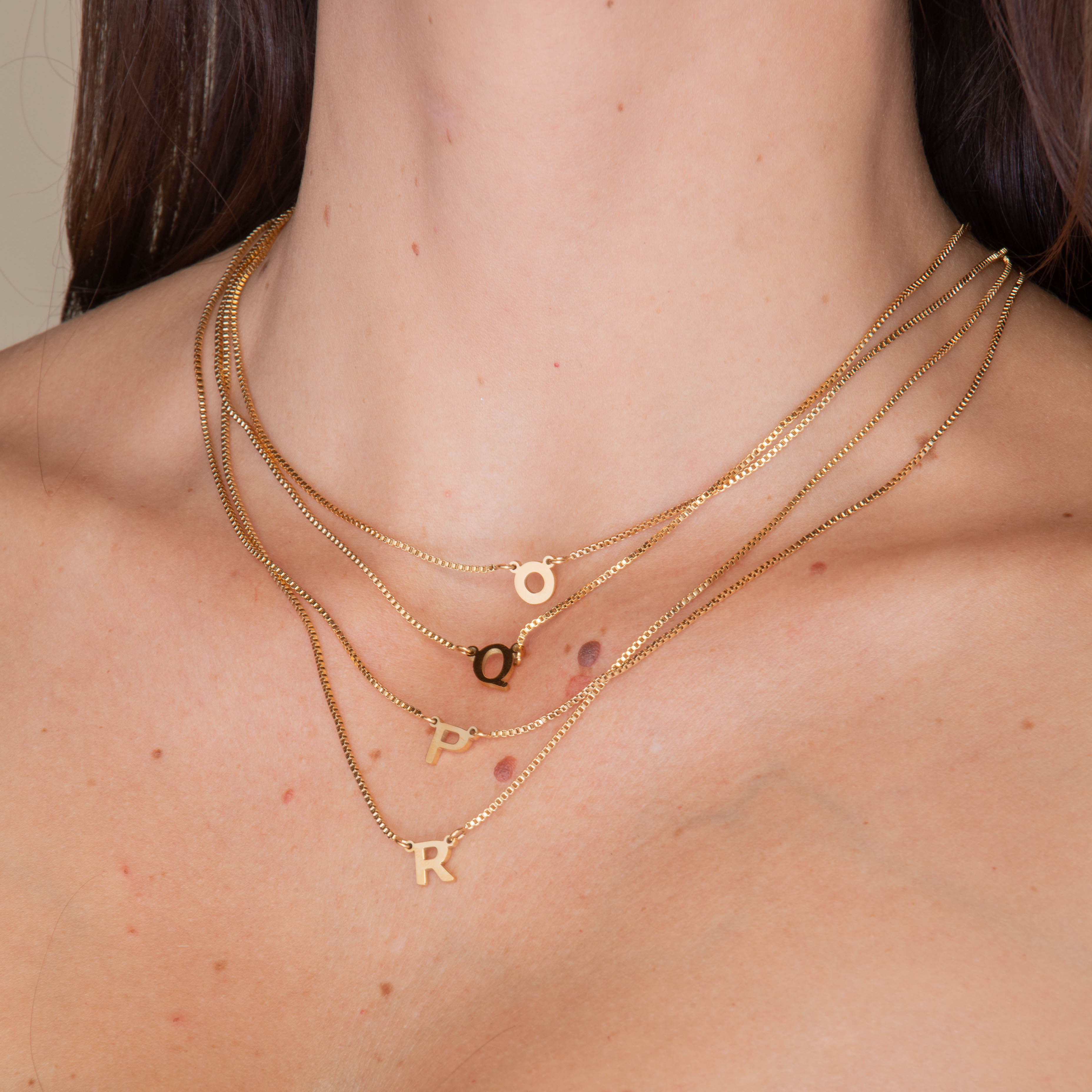 The Original Initial Letter Box Chain Necklace