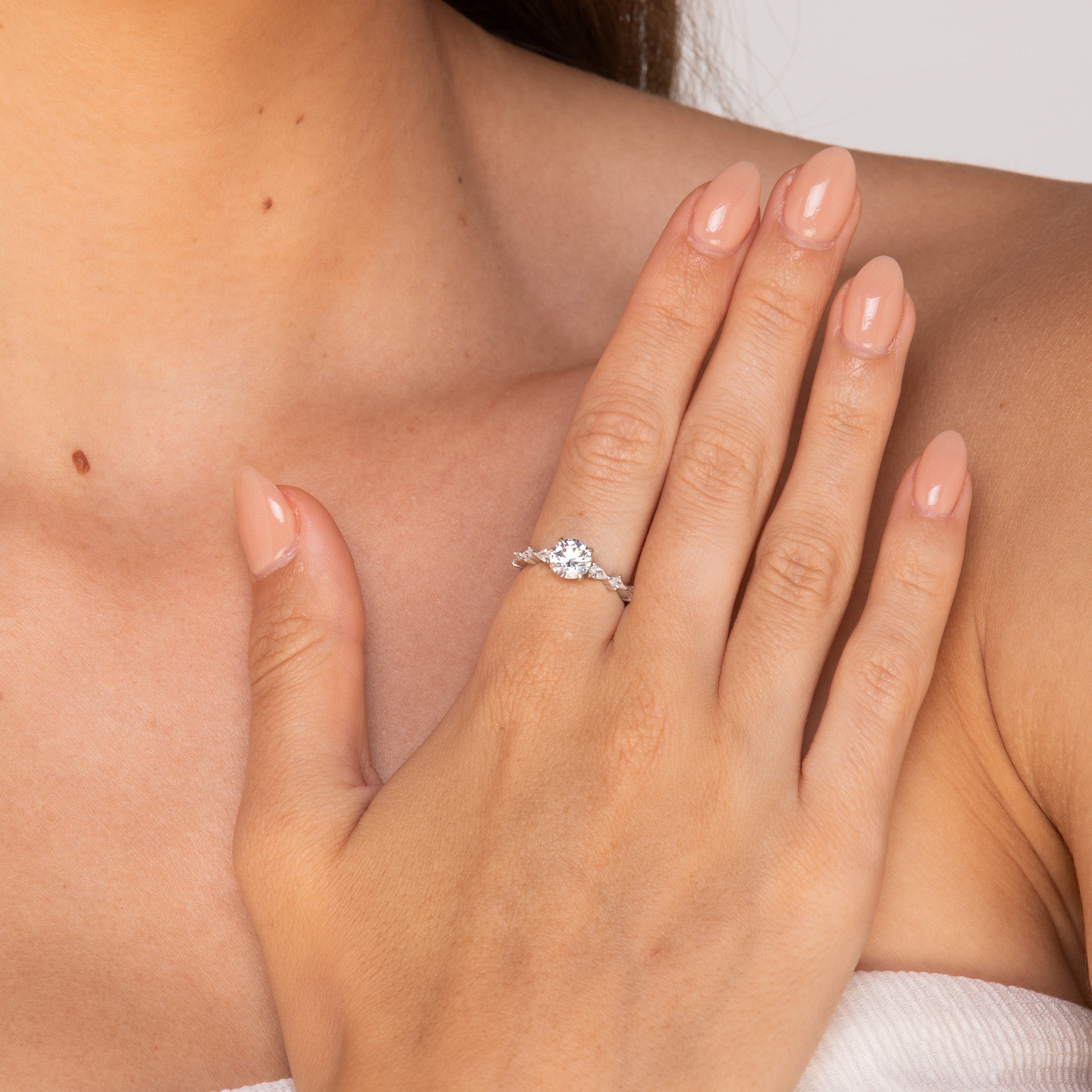 The Poppy Round Sapphire Engagement Ring