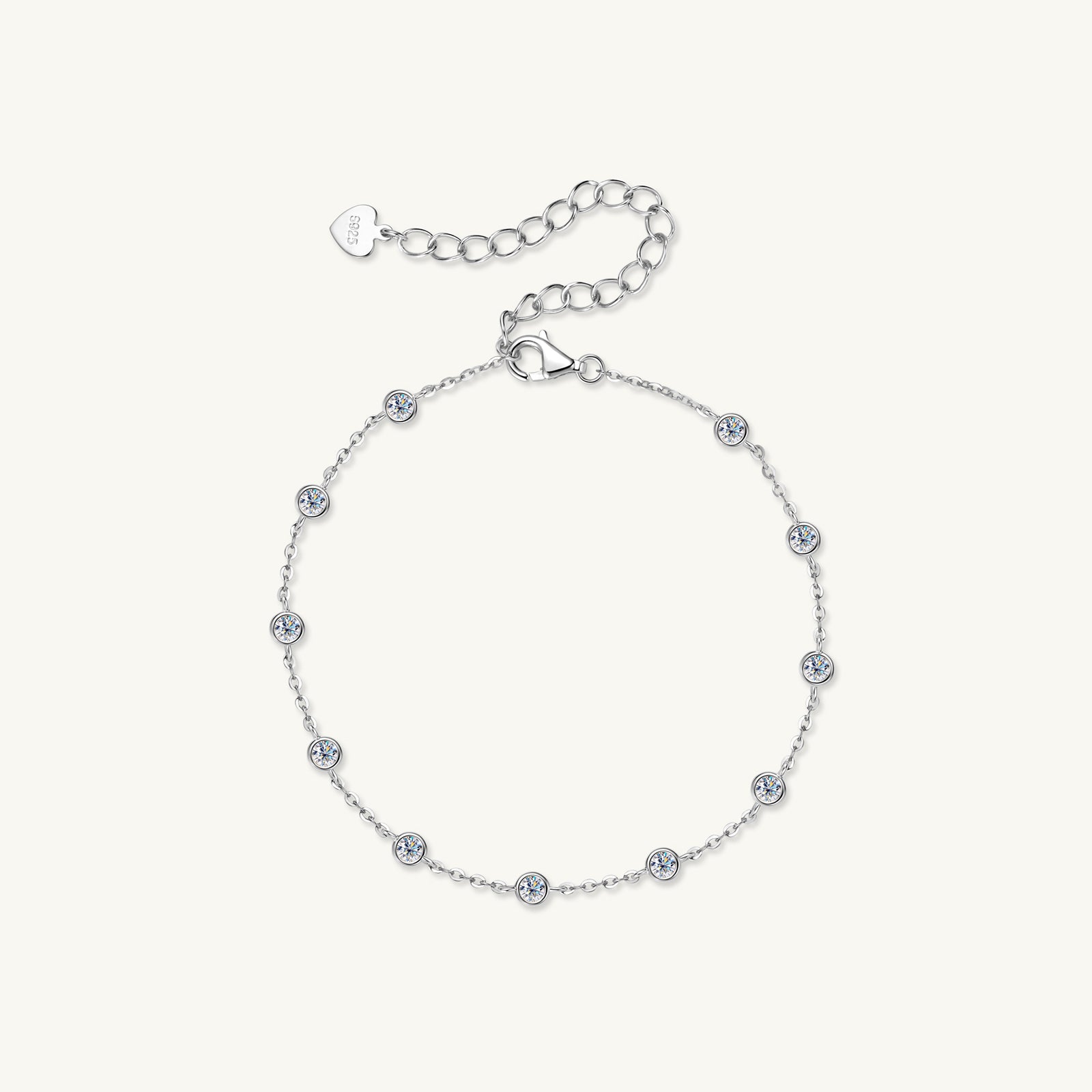 Satellite Moissanite Chain Bracelet