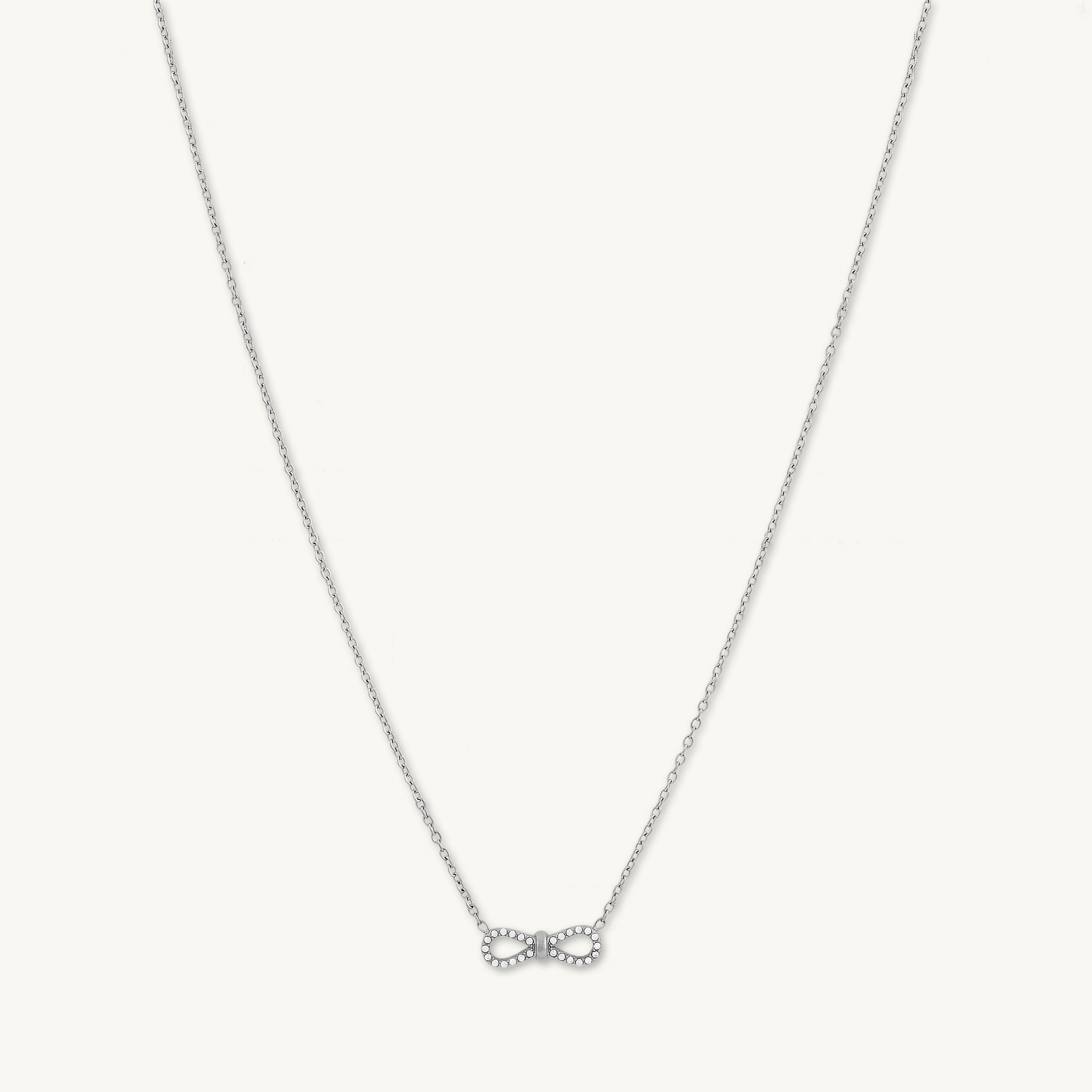 Infinity Ribbon Bow Necklace
