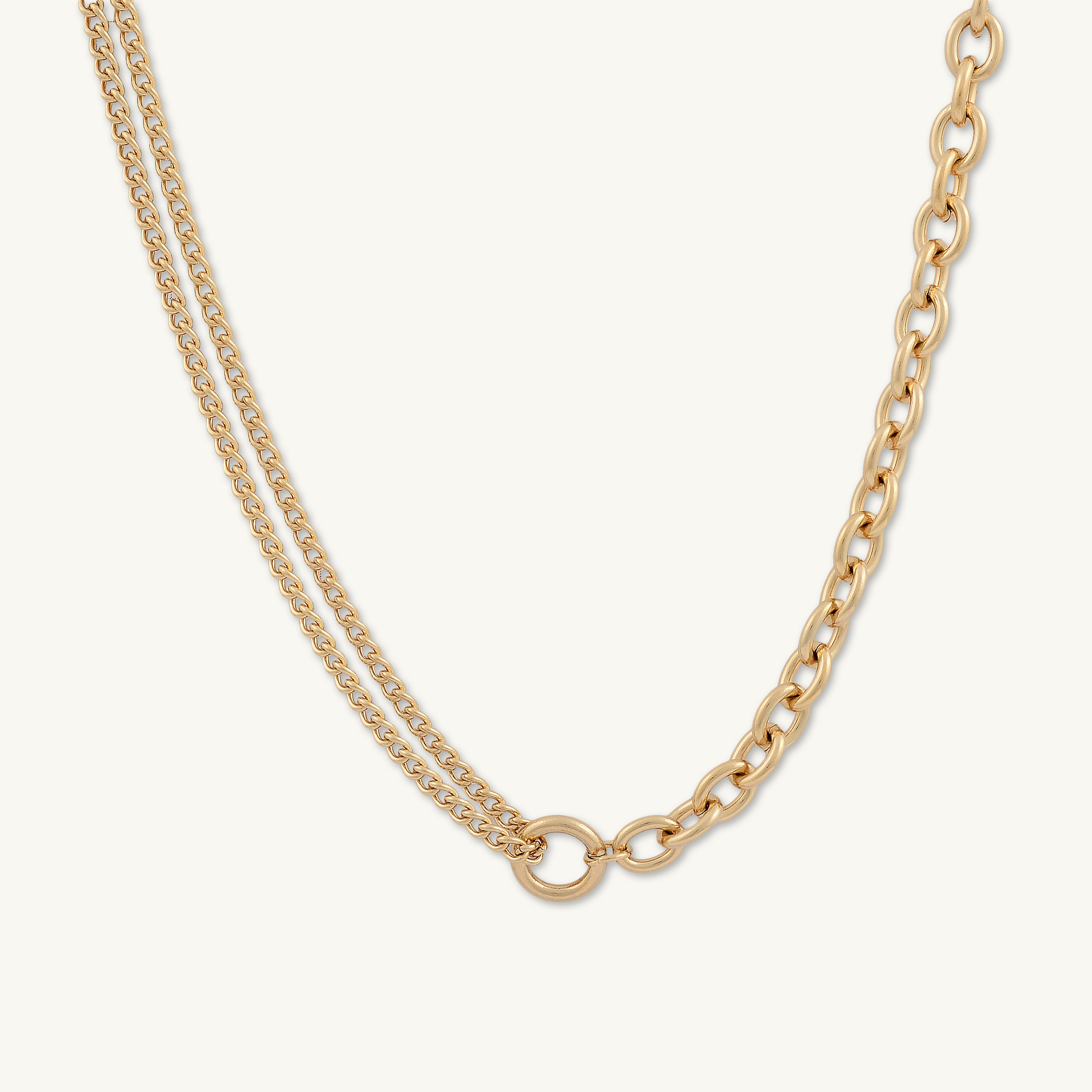 Double Cuban Statement Necklace