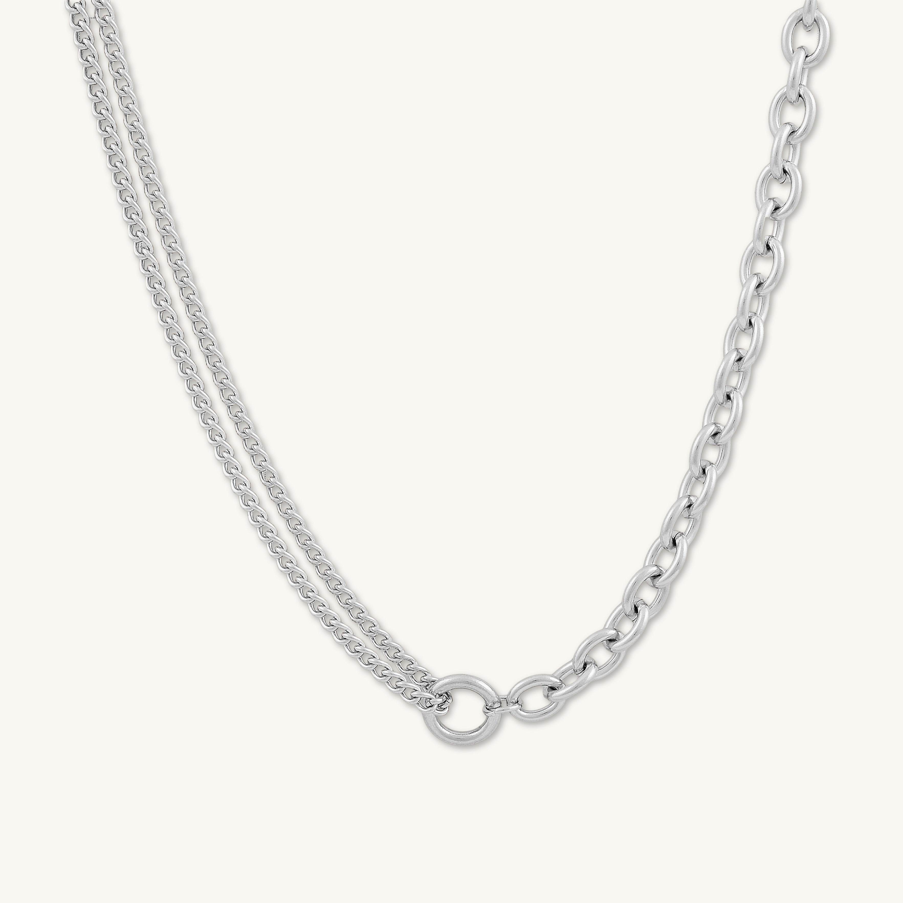 Double Cuban Statement Necklace