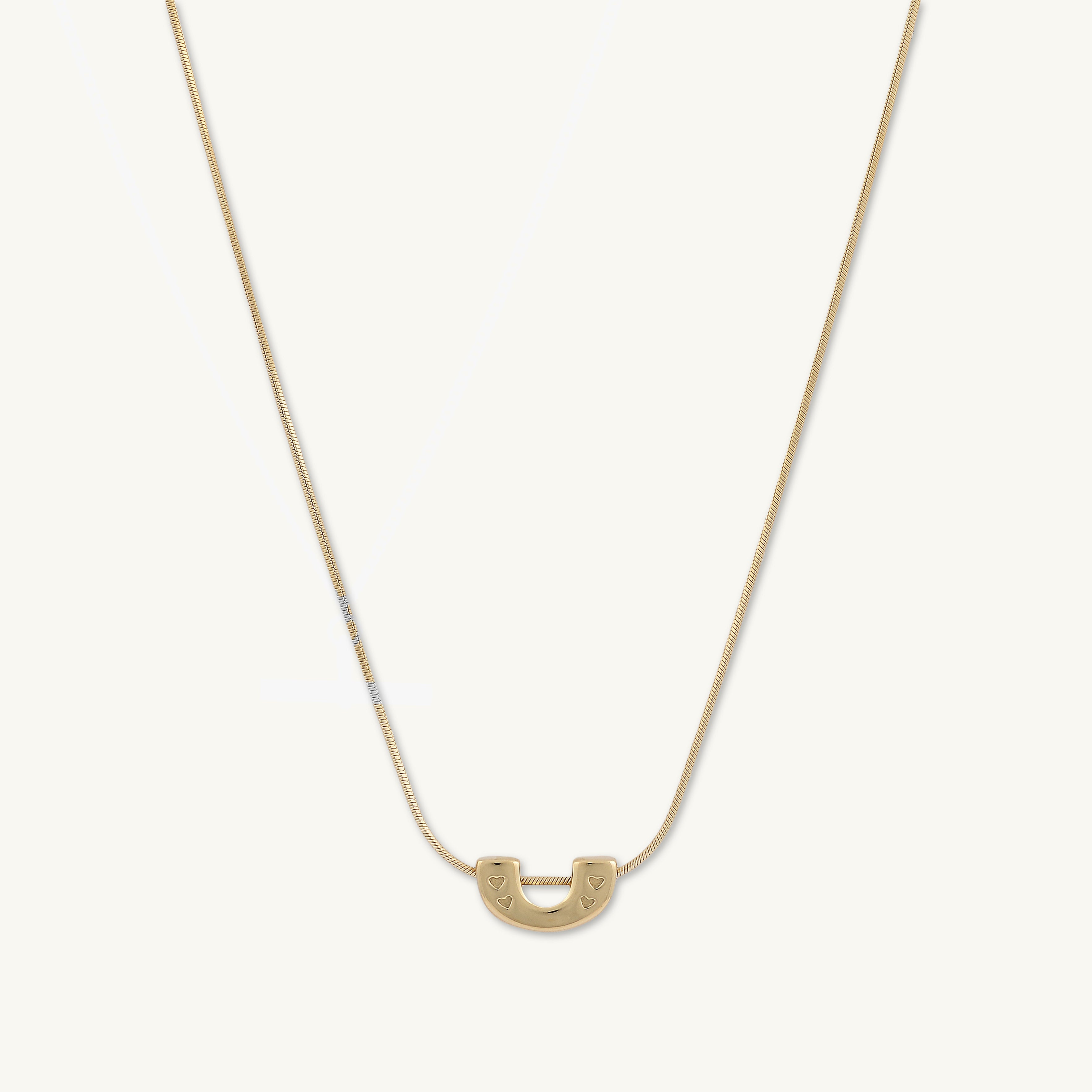 Horse Shoe Statement Snake Necklace