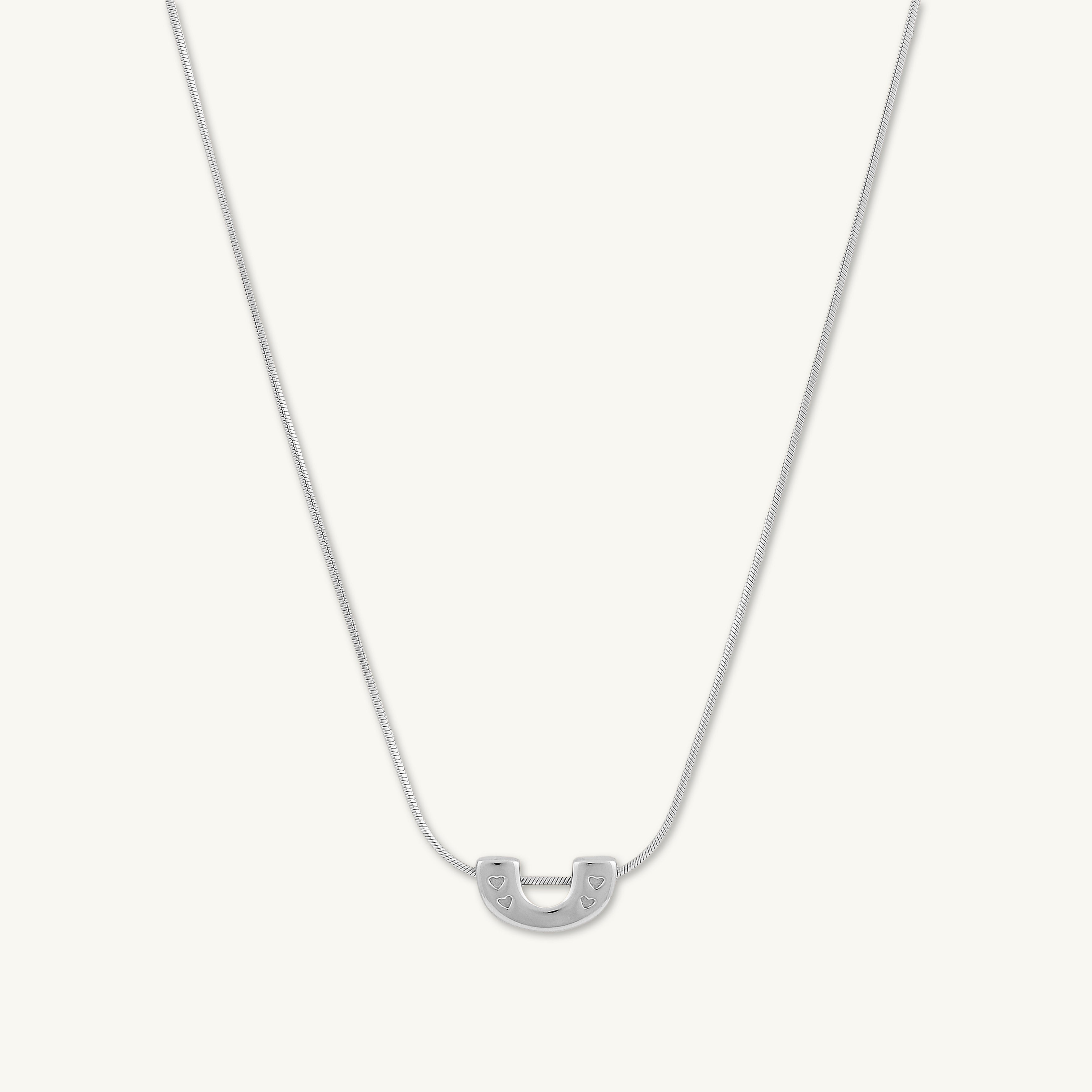 Horse Shoe Statement Snake Necklace