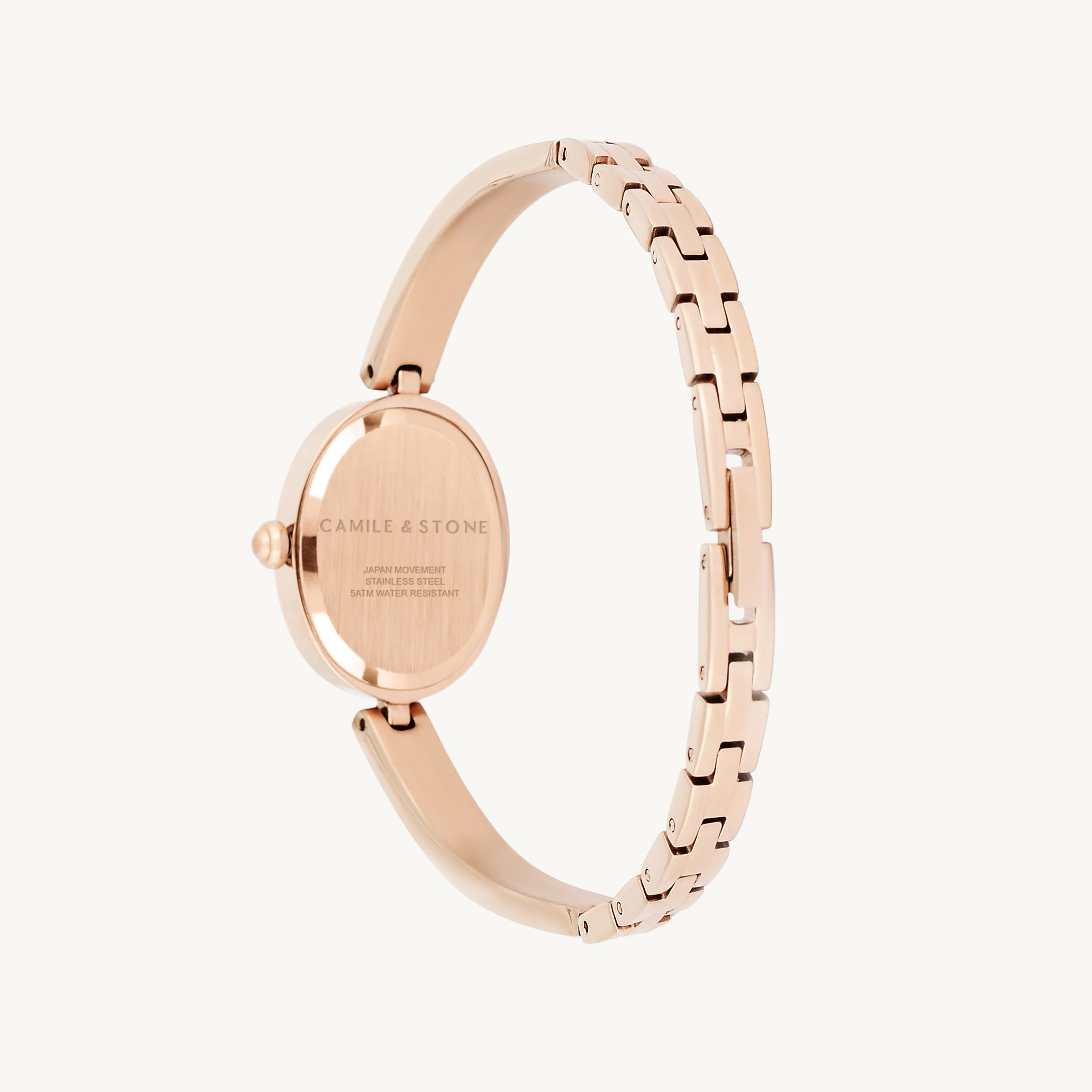 Audrey Two-Tone Oval Watch | Rose Gold